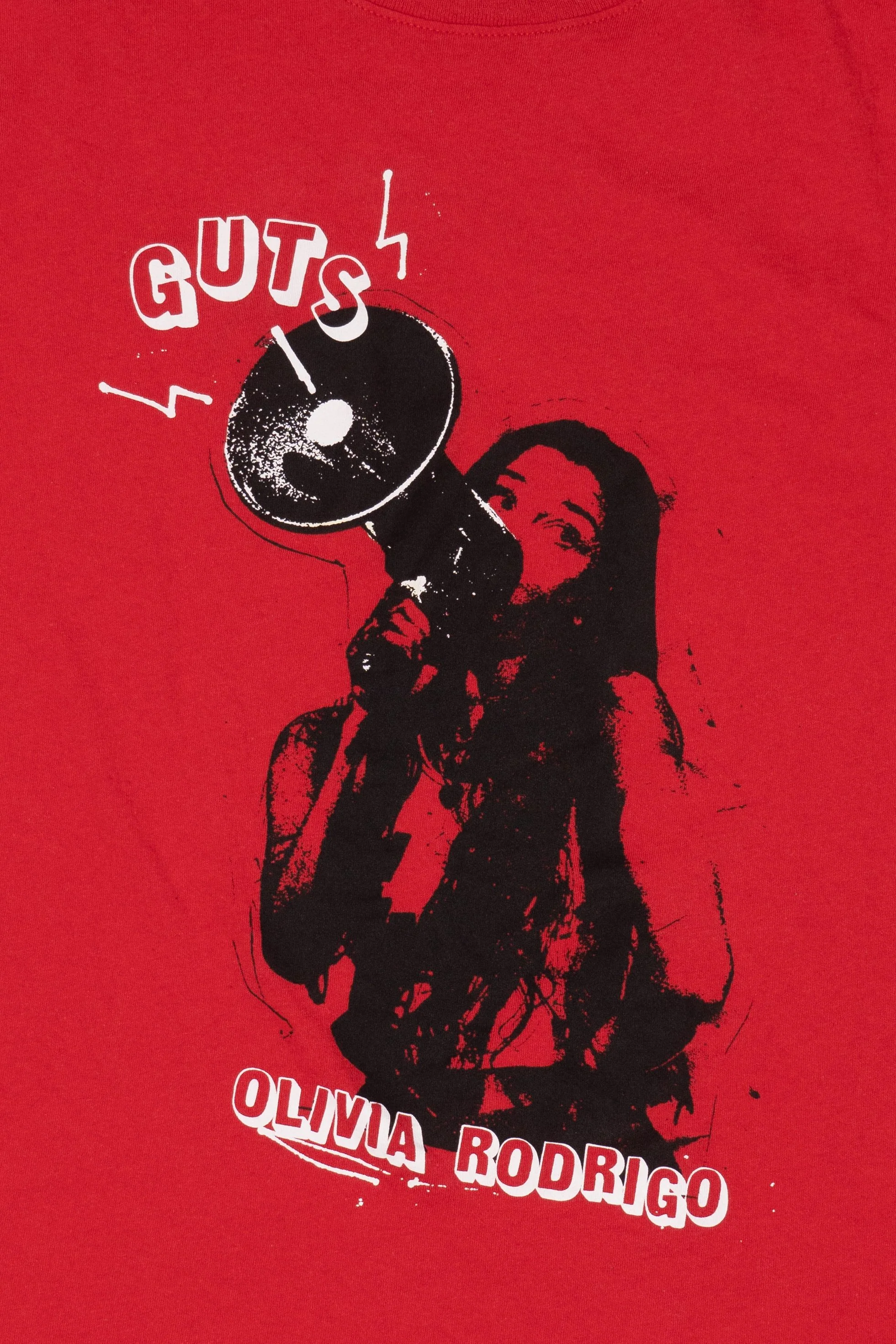 Red "Guts" Olivia Rodrigo T-Shirt (2020s) - Image 2