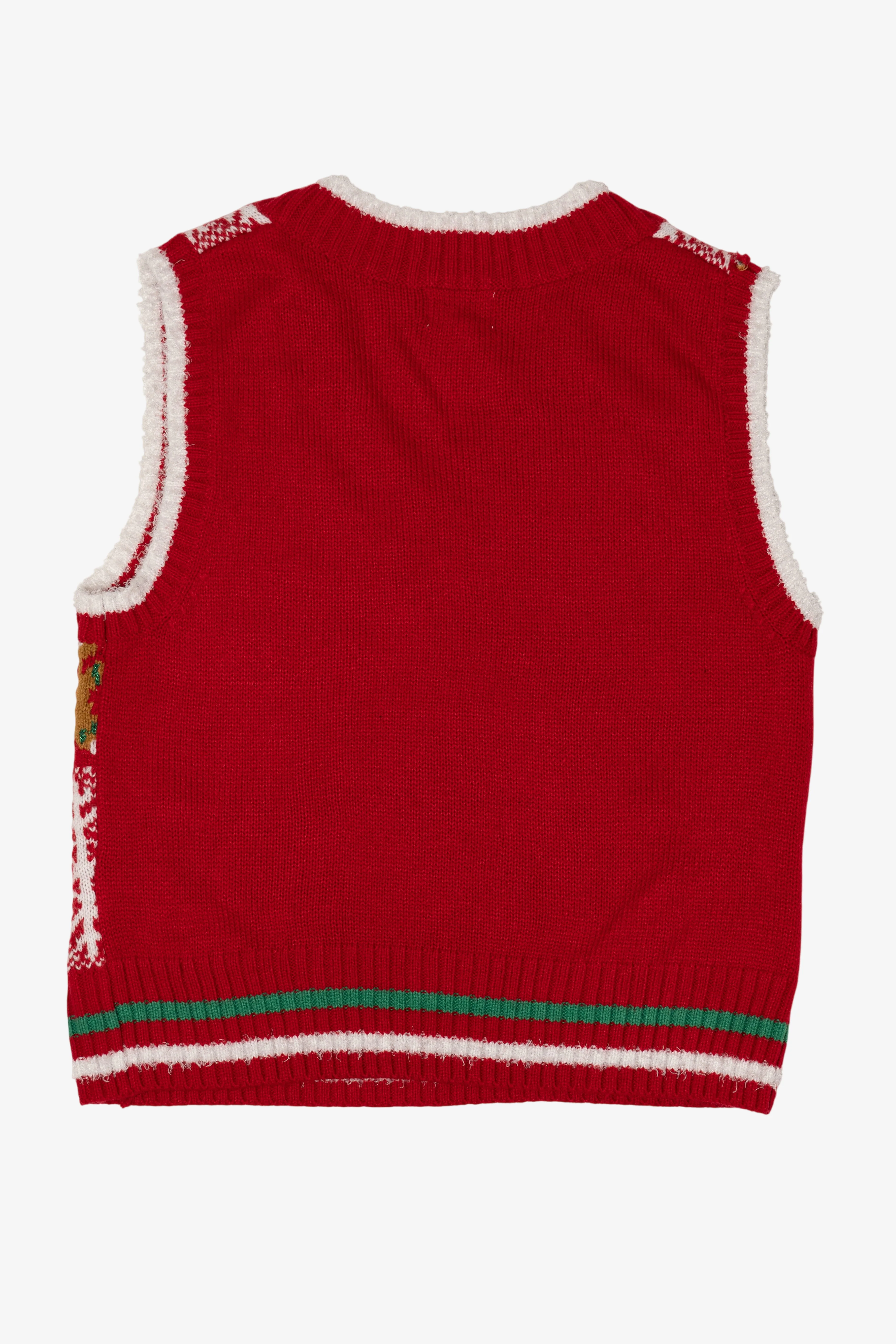 Red Major Label Group Gingerbread Ugly Christmas Vest (2010s) - Image 2