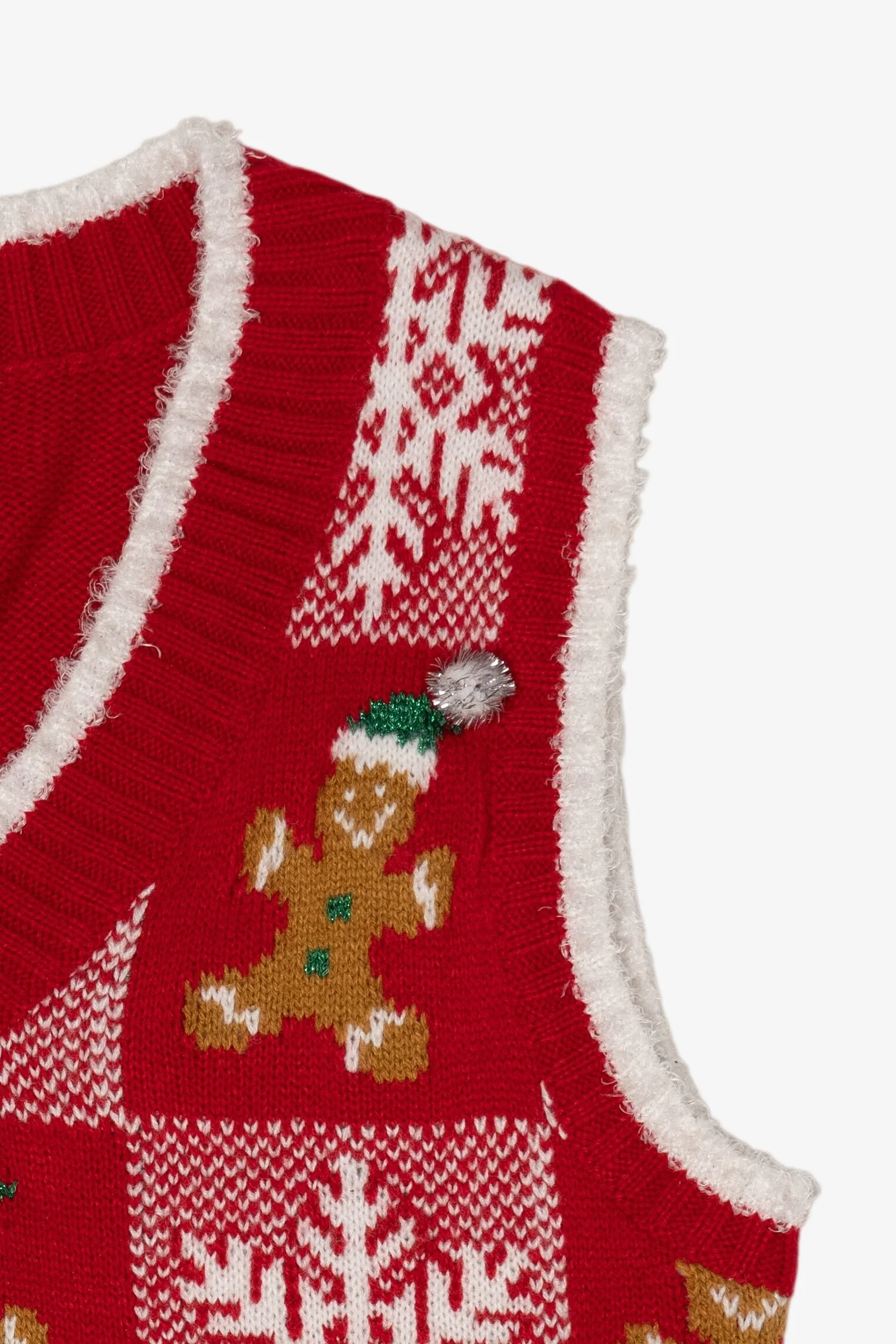 Red Major Label Group Gingerbread Ugly Christmas Vest (2010s) - Image 7
