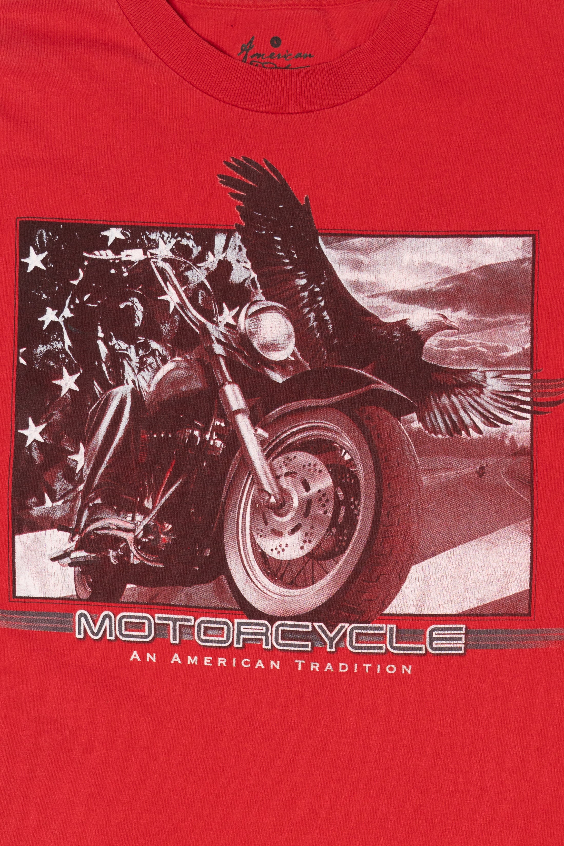 Red "Motorcycle An American Tradition" T-Shirt (2010s) - Image 2