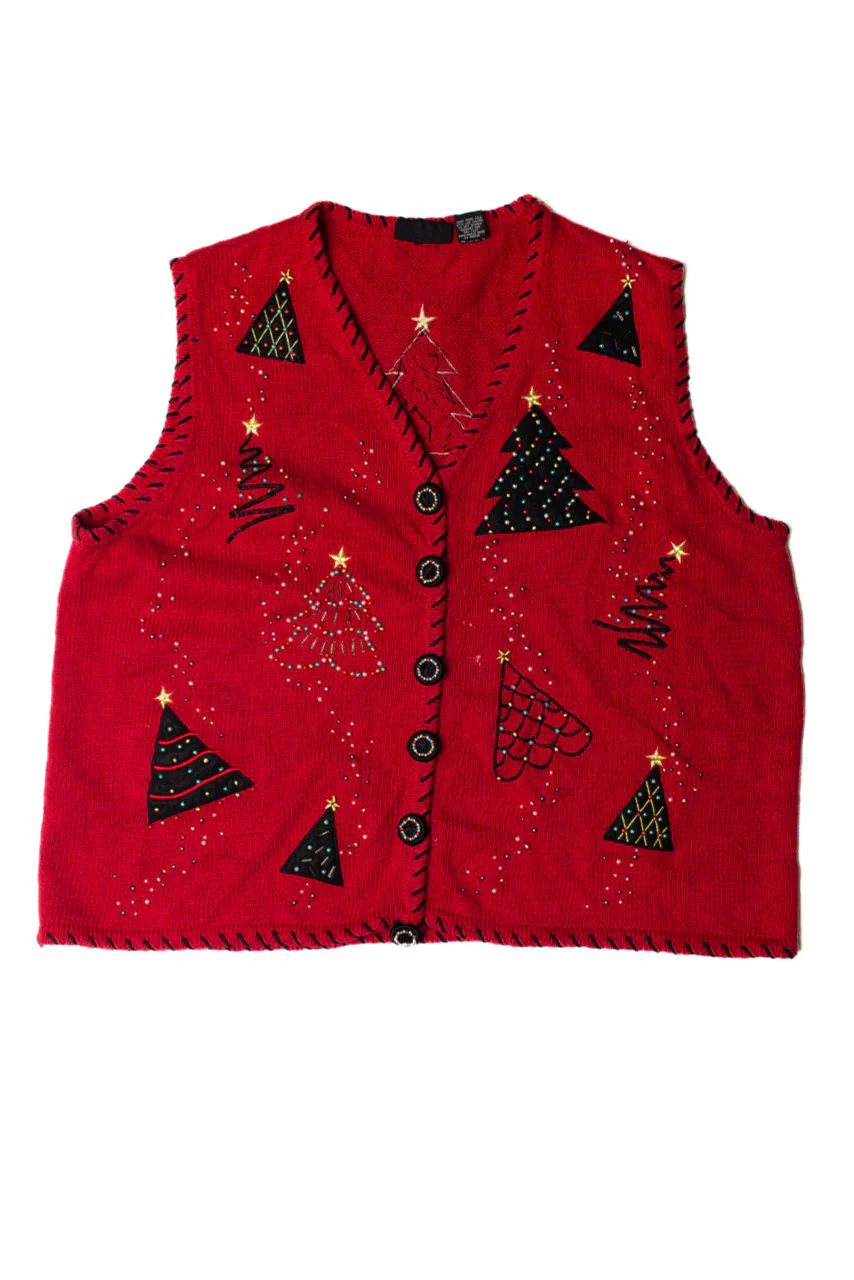 Red Trees Ugly Christmas Vest 59356