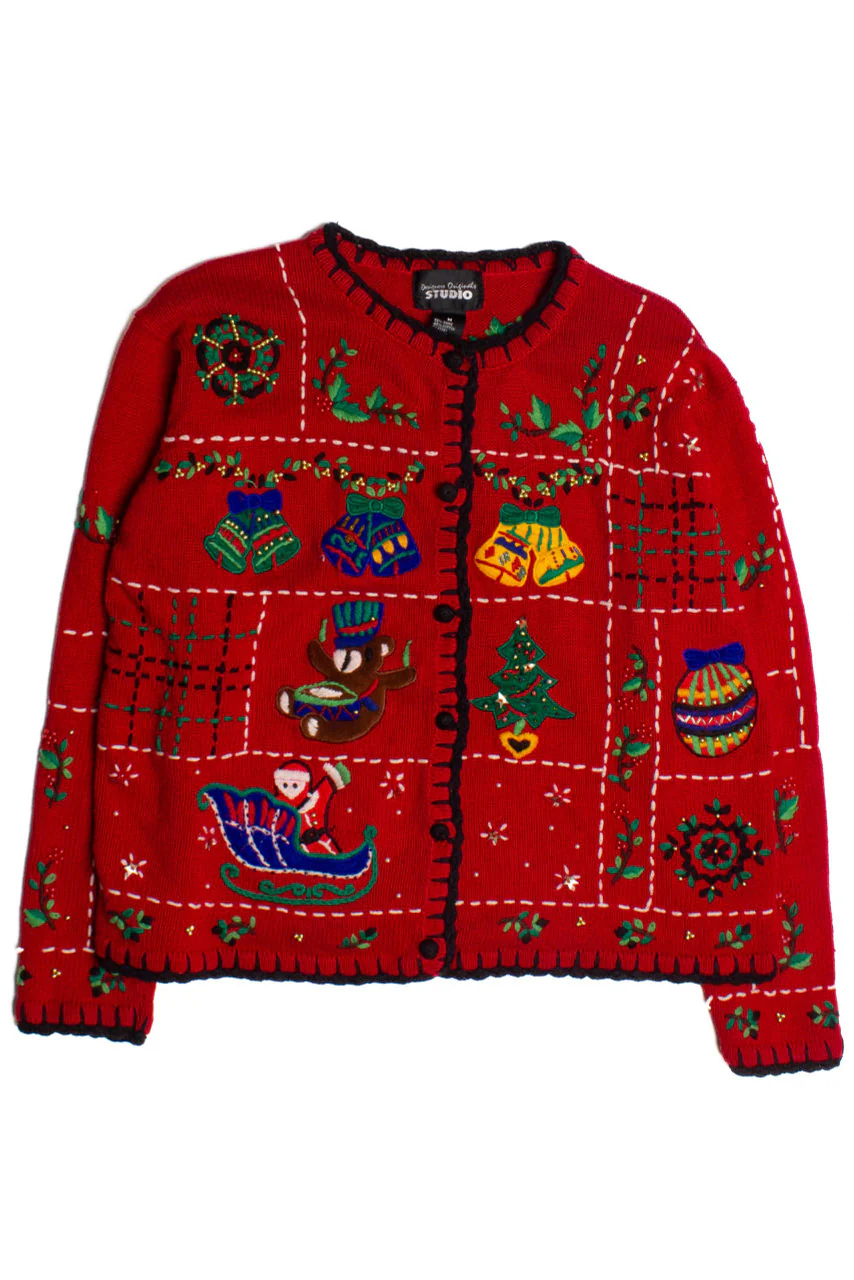 Red Ugly Christmas Cardigan 60129 - Image 2