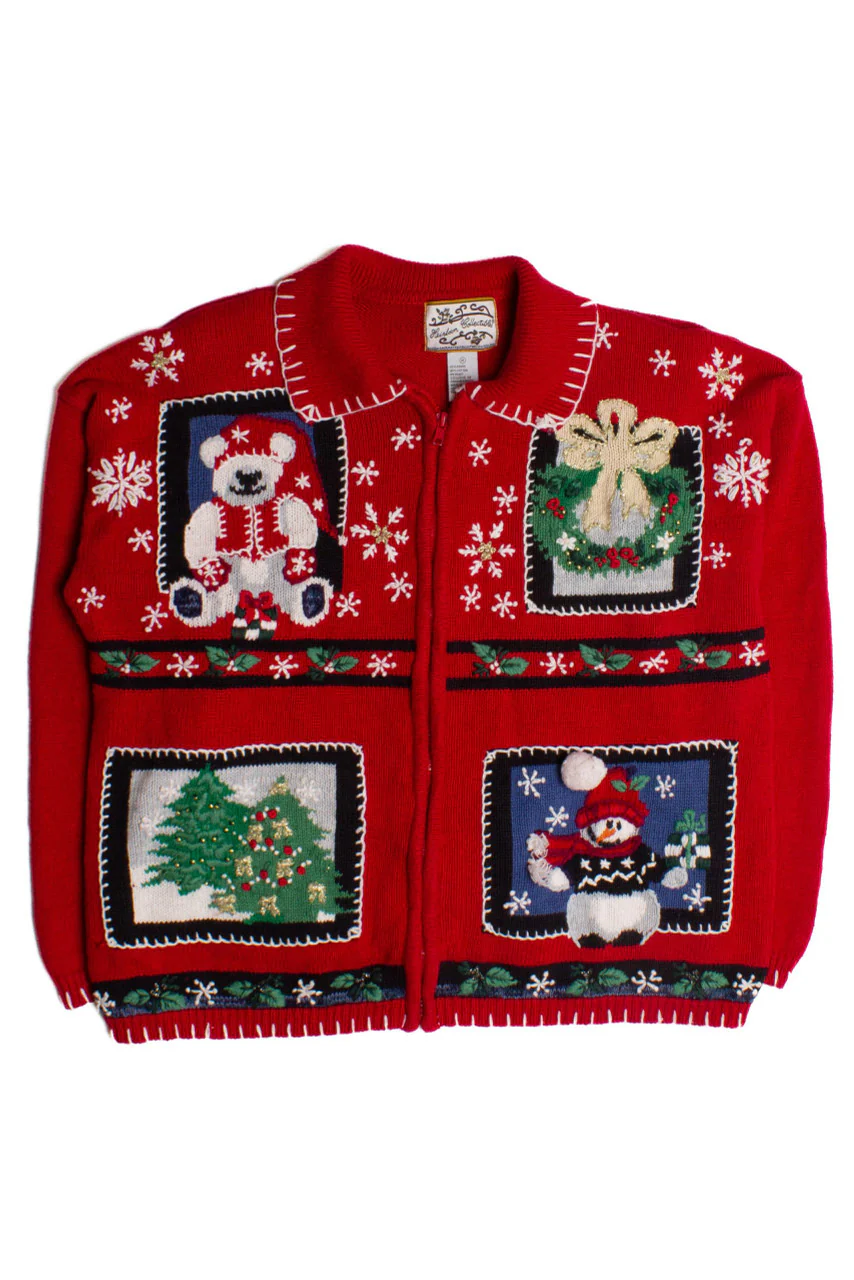 Red Ugly Christmas Cardigan 60187 - Image 2