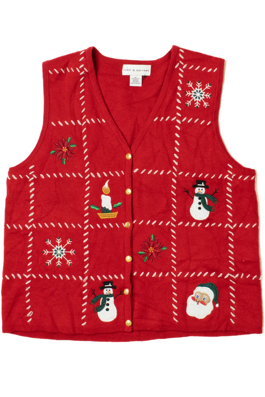 Red Ugly Christmas Sweater Vest 61322 - Image 3