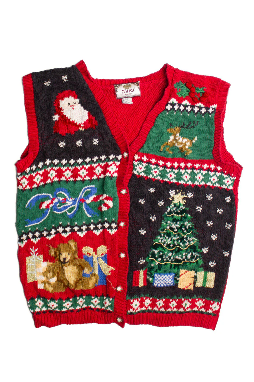 Red Ugly Christmas Vest 60601 - Image 2