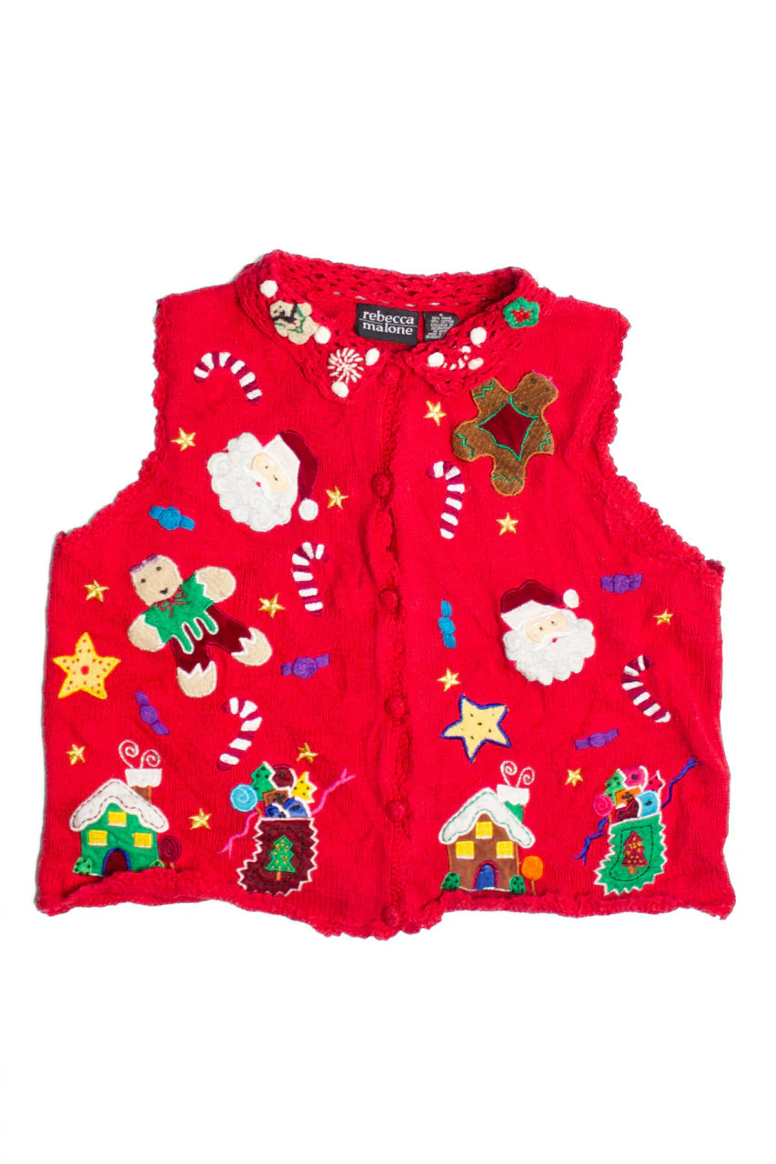 Red Ugly Christmas Vest 60676 - Image 2