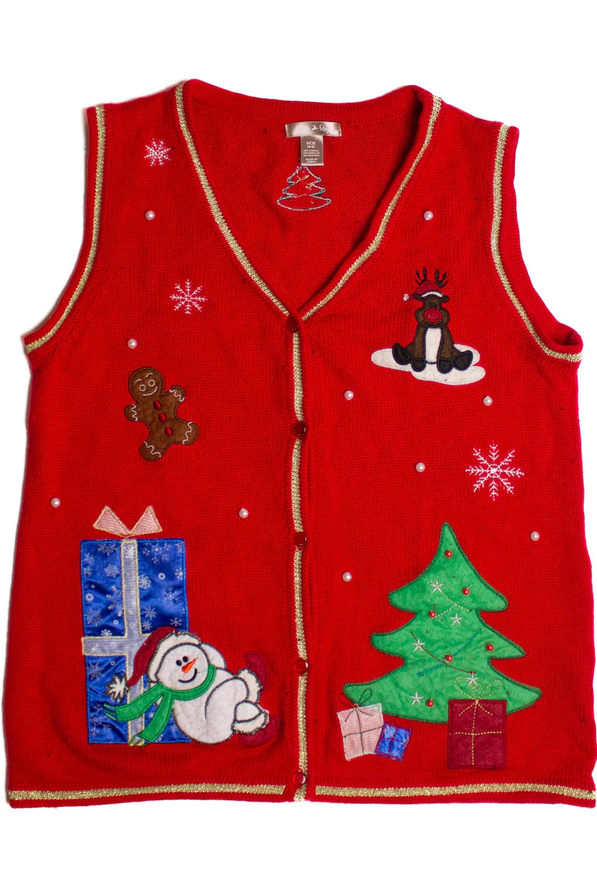 Red Ugly Christmas Vest 61005 - Image 3