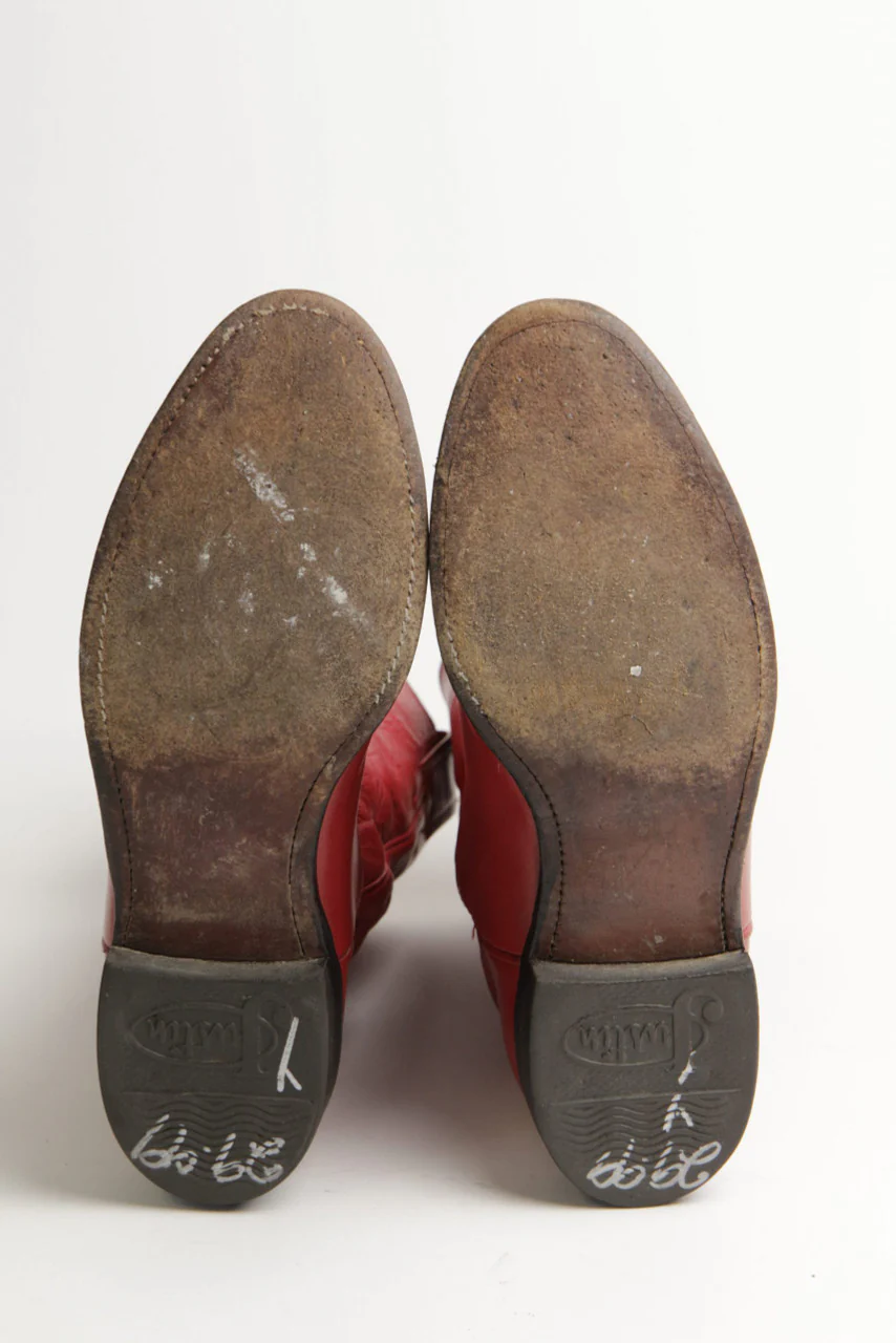 Red Women's 6 B Justin Cowboy Boot - Image 5