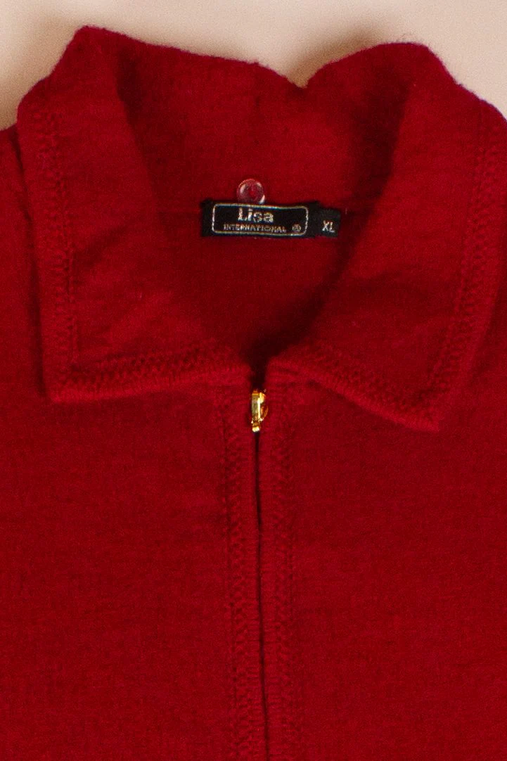 Red Wool Reindeer Ugly Christmas Vest (1990s) - Image 4
