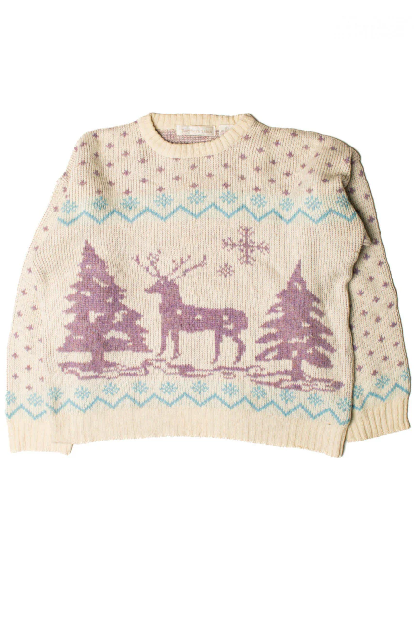 Reindeer In The Trees Ugly Christmas Pullover 59383 - Image 2