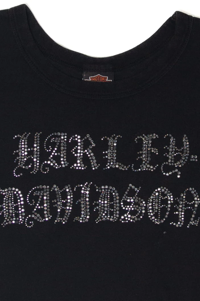 Rhinestones Dothan Alabama Harley Davidson T-Shirt (2000s) - Image 3