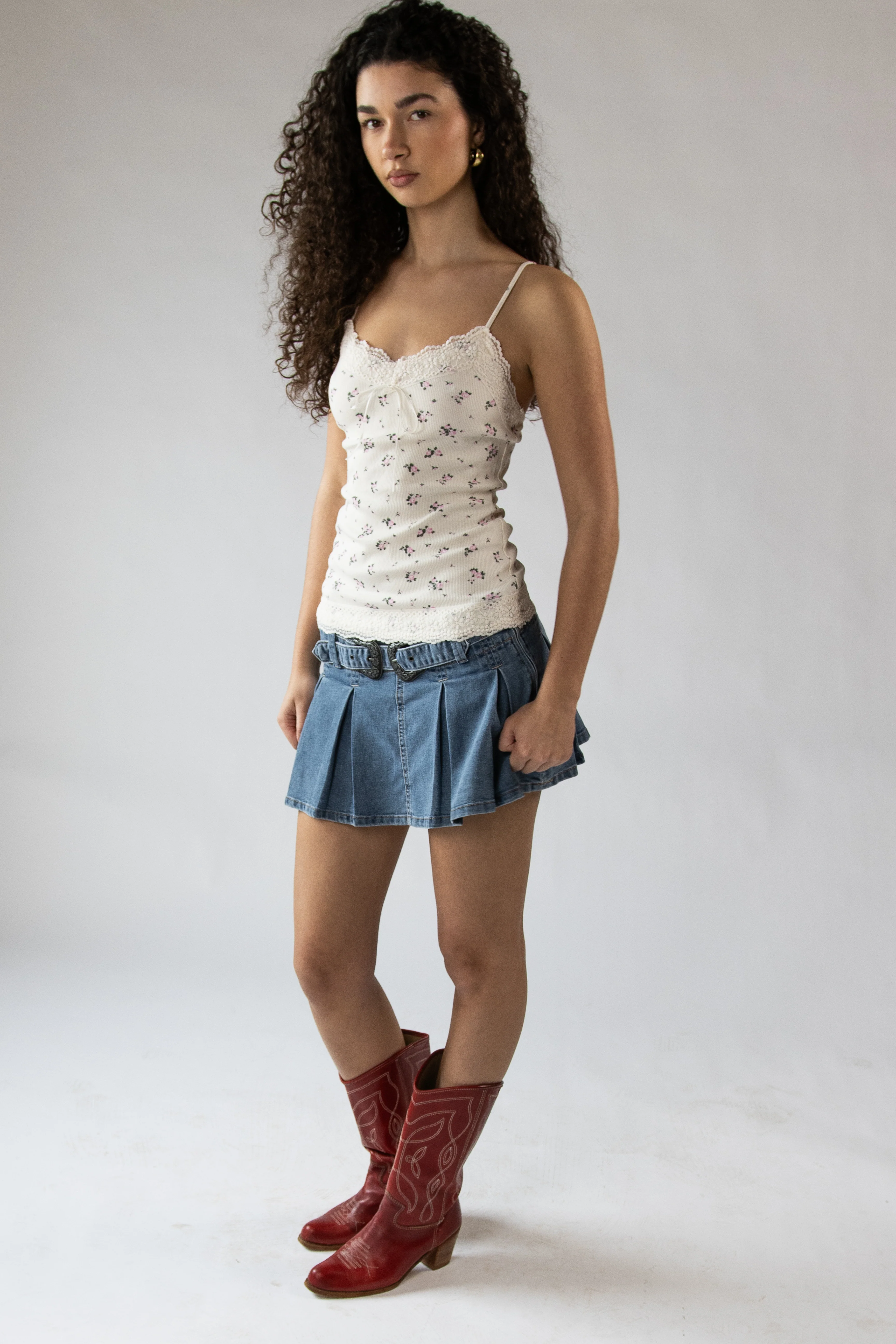 Ribbon Bow Lace Trim Cami - Image 6