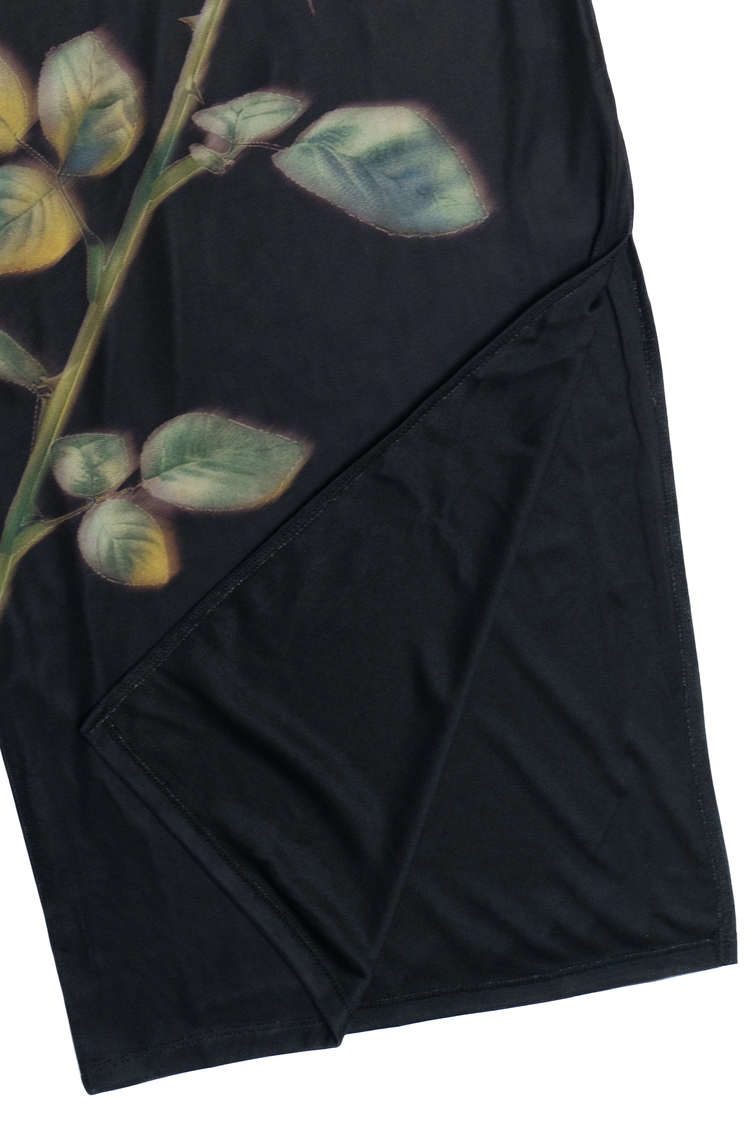 Rose Graphic Mesh Midi Tube Dress - Image 6