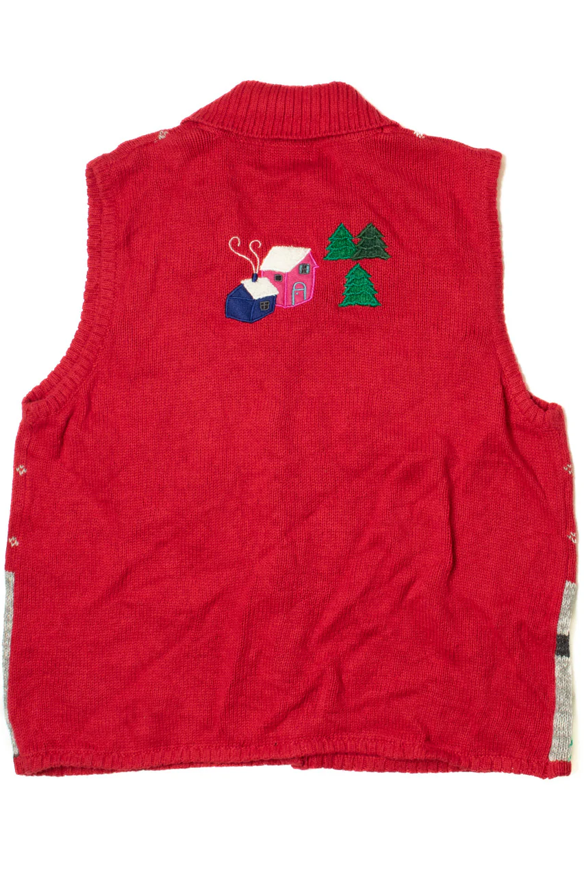 Santa & His Reindeer Ugly Christmas Sweater Vest 61328 - Image 3