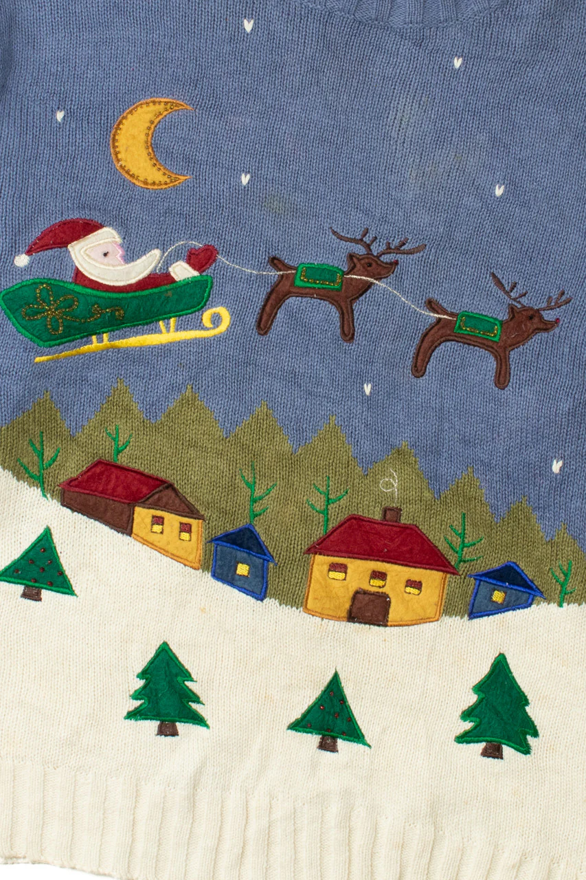 Santa & His Sleigh Ugly Christmas Pullover 61560 - Image 2