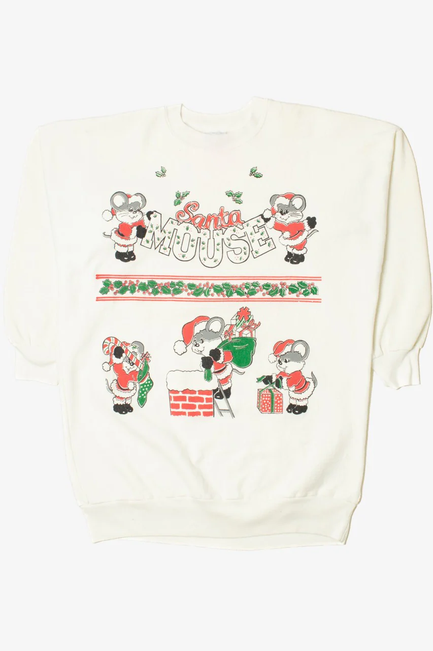 "Santa Mouse" Ugly Christmas Sweatshirt 62195