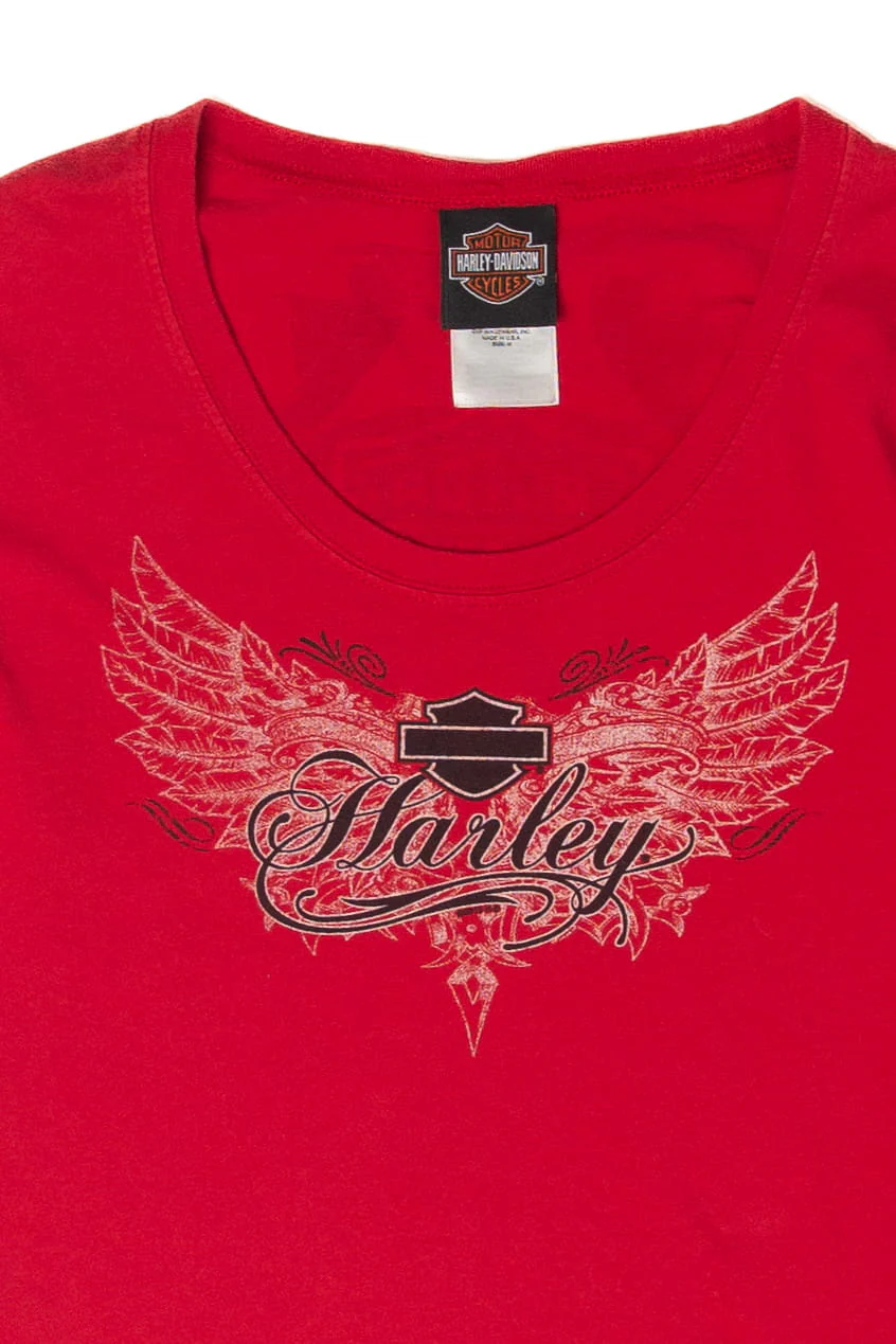 "Screw It Let's Ride" Long Sleeve Harley Davidson T-Shirt (2010s) - Image 3