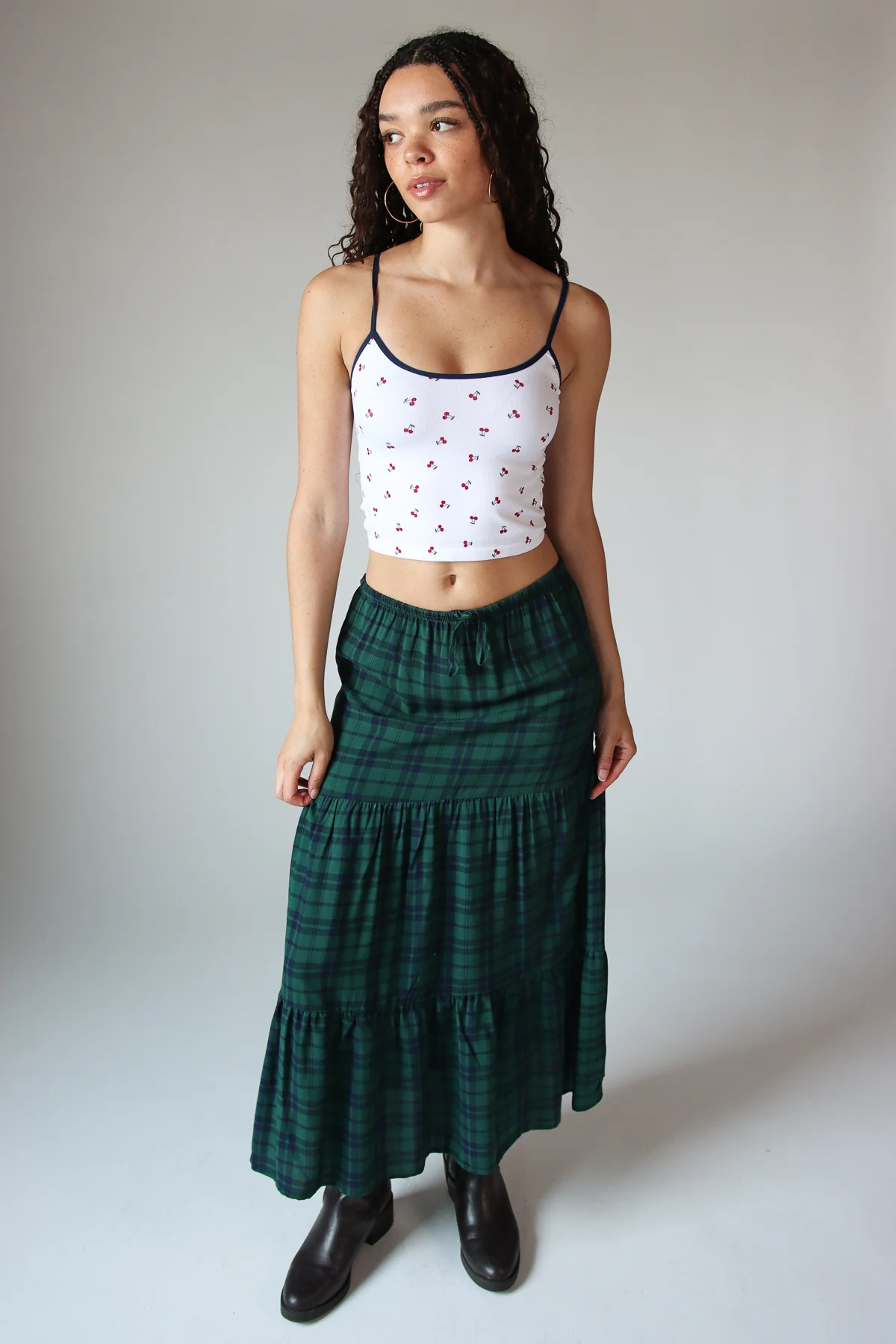 Seamless Cherry Print Ringer Cami - Image 5