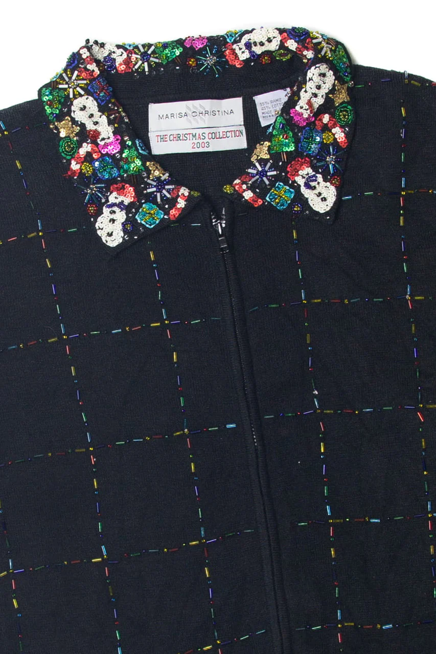 Sequin Black Ugly Christmas Sweater 63778 - Image 2
