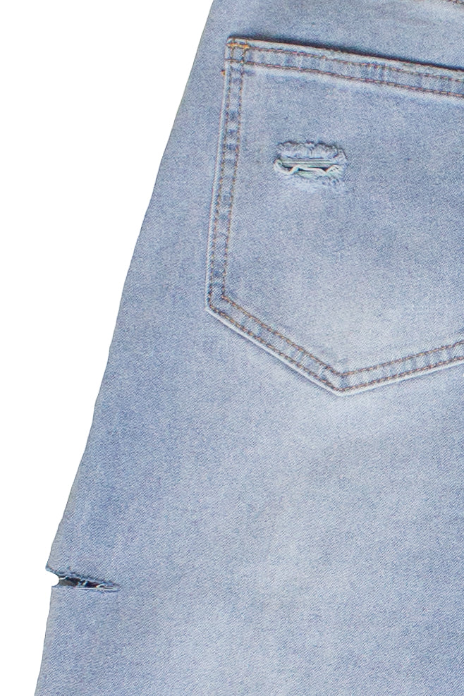 Slashed Wide Leg Jeans - Image 9