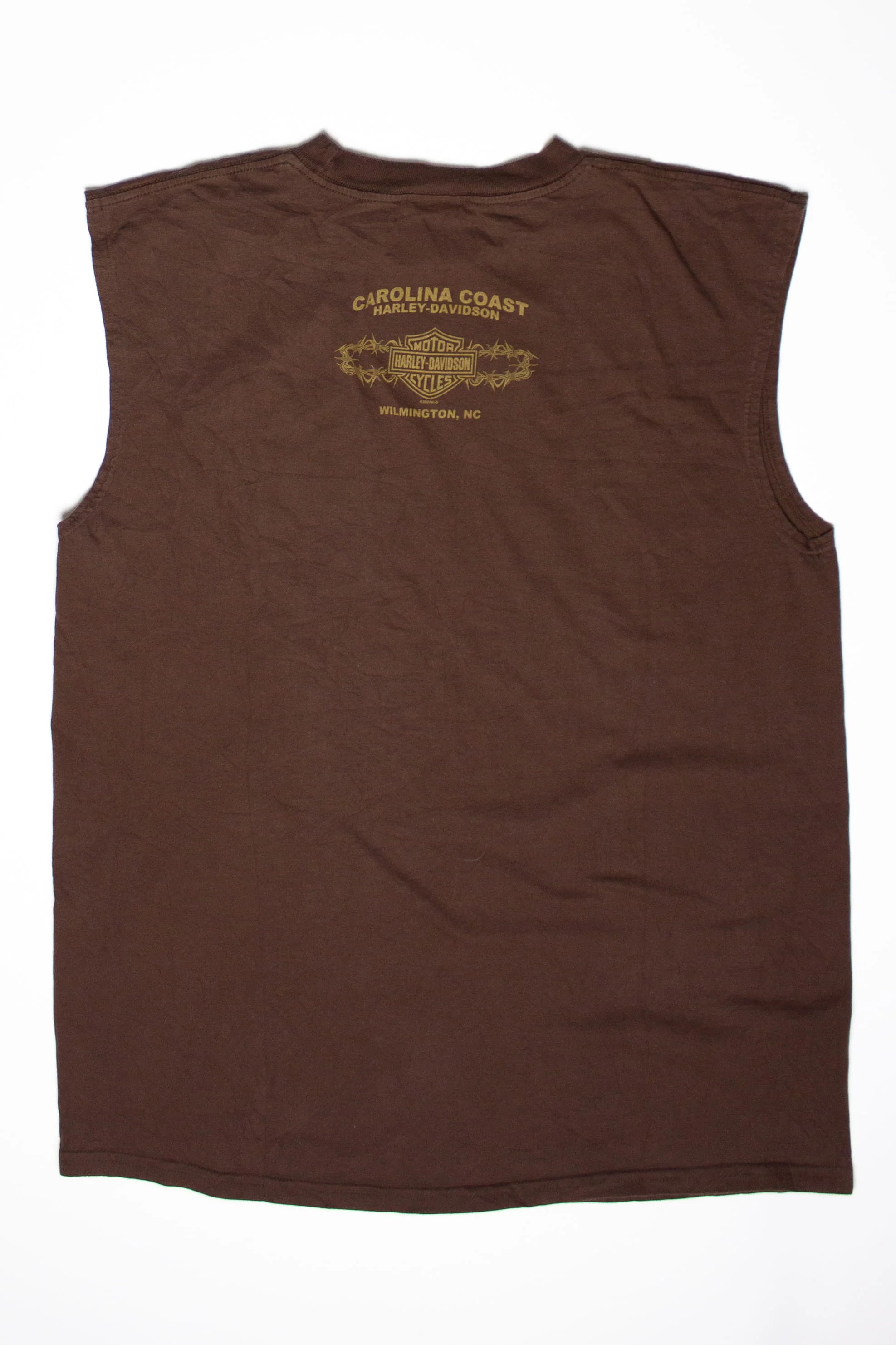 Sleeveless Carolina Coast Harley Davidson T-Shirt (2000s) - Image 2