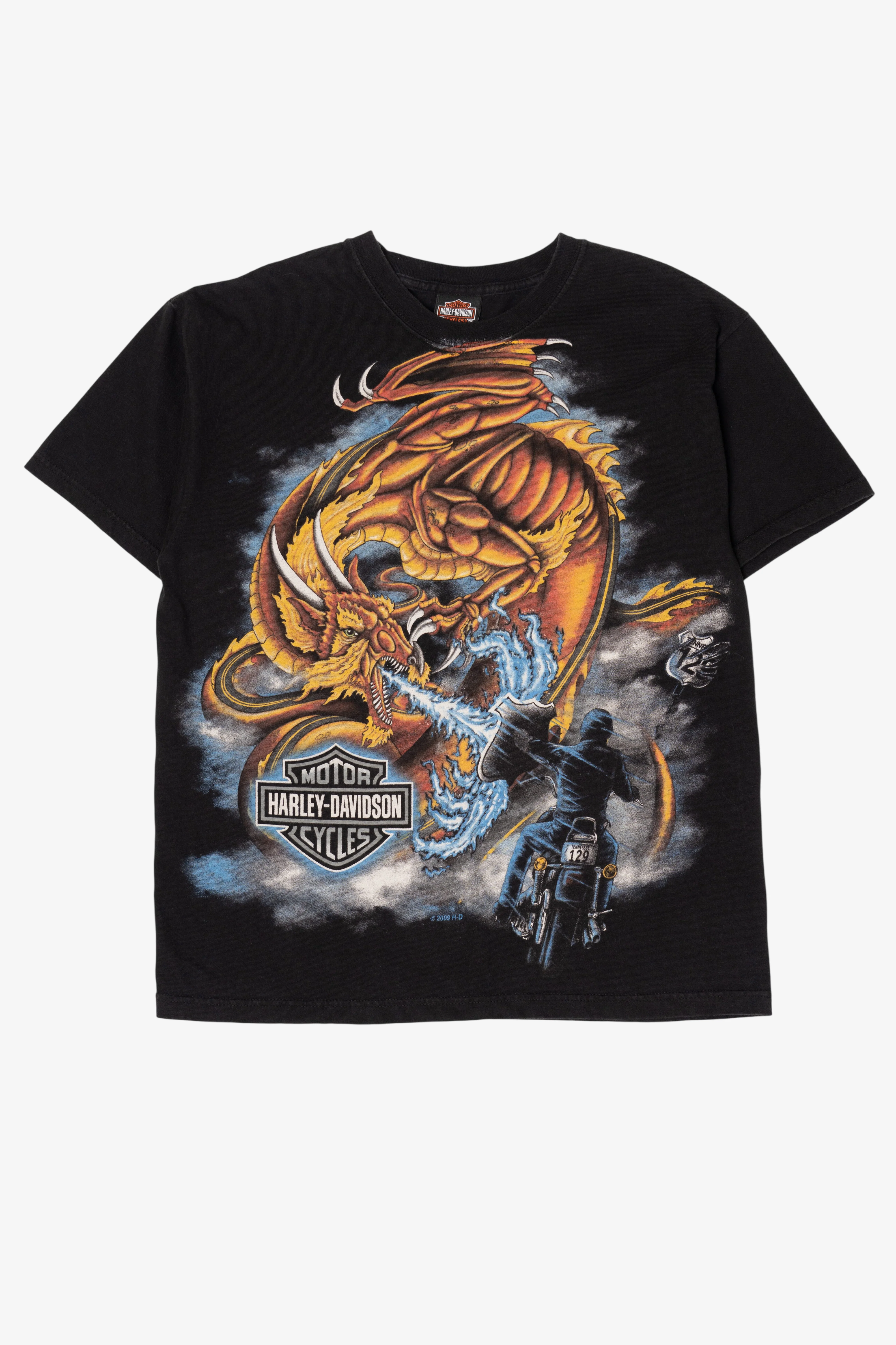 Smoky Mountain Dragon Harley Davidson T-Shirt (2000s)