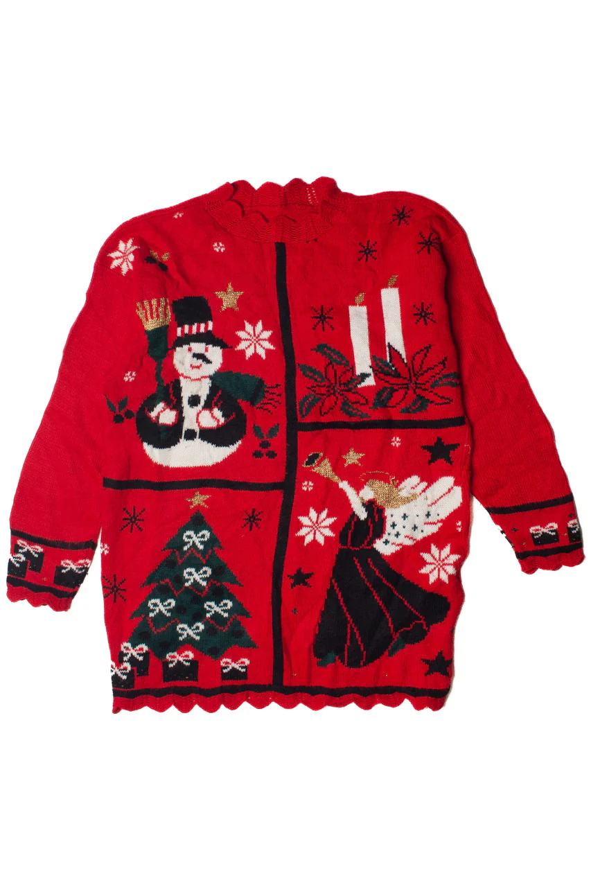 Snowman and Angel Ugly Christmas Sweater 60813 - Image 3