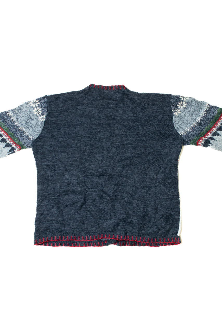Snowman Patchwork Ugly Christmas Cardigan 62234 - Image 2