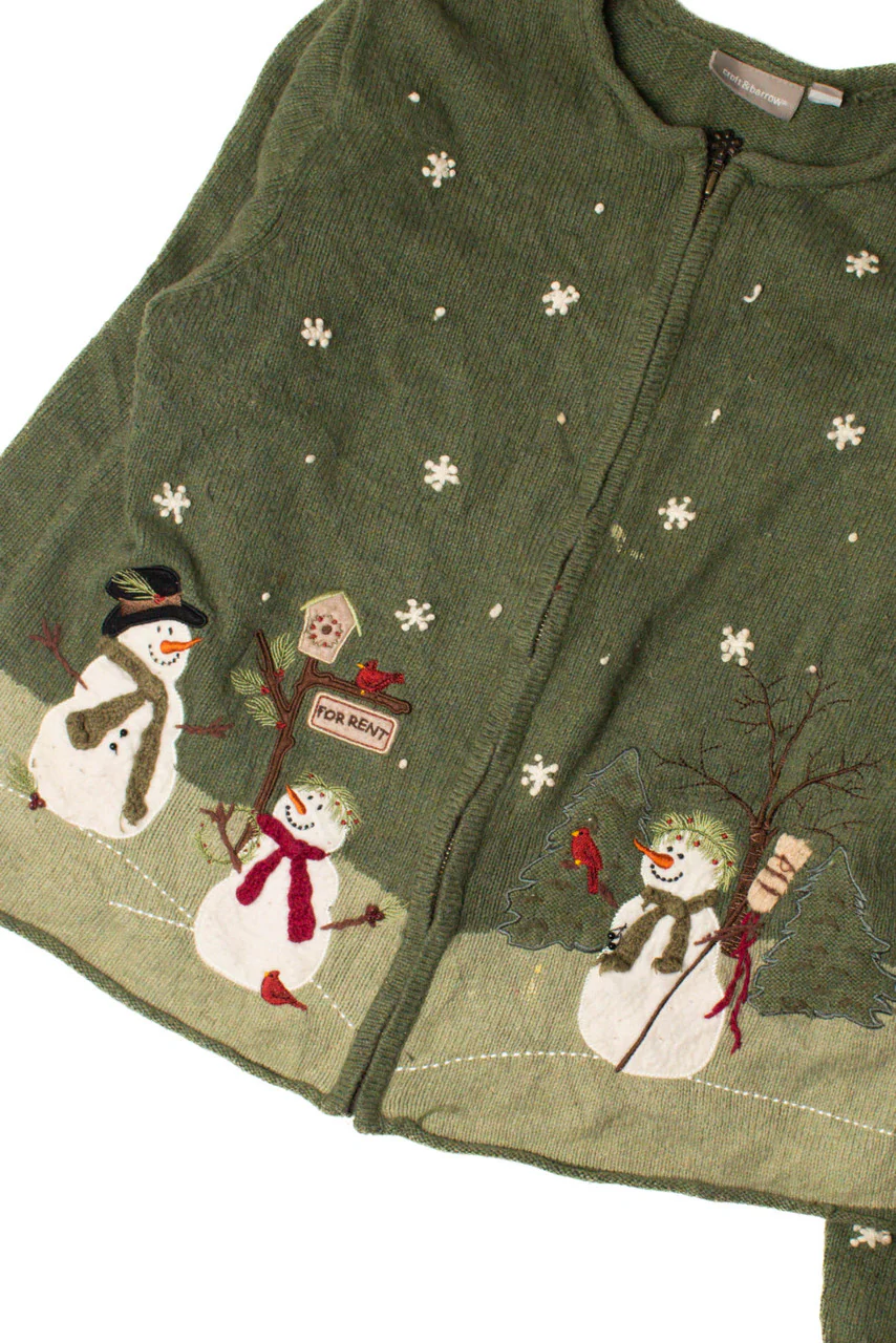 Snowmen Renters Ugly Christmas Cardigan 59416