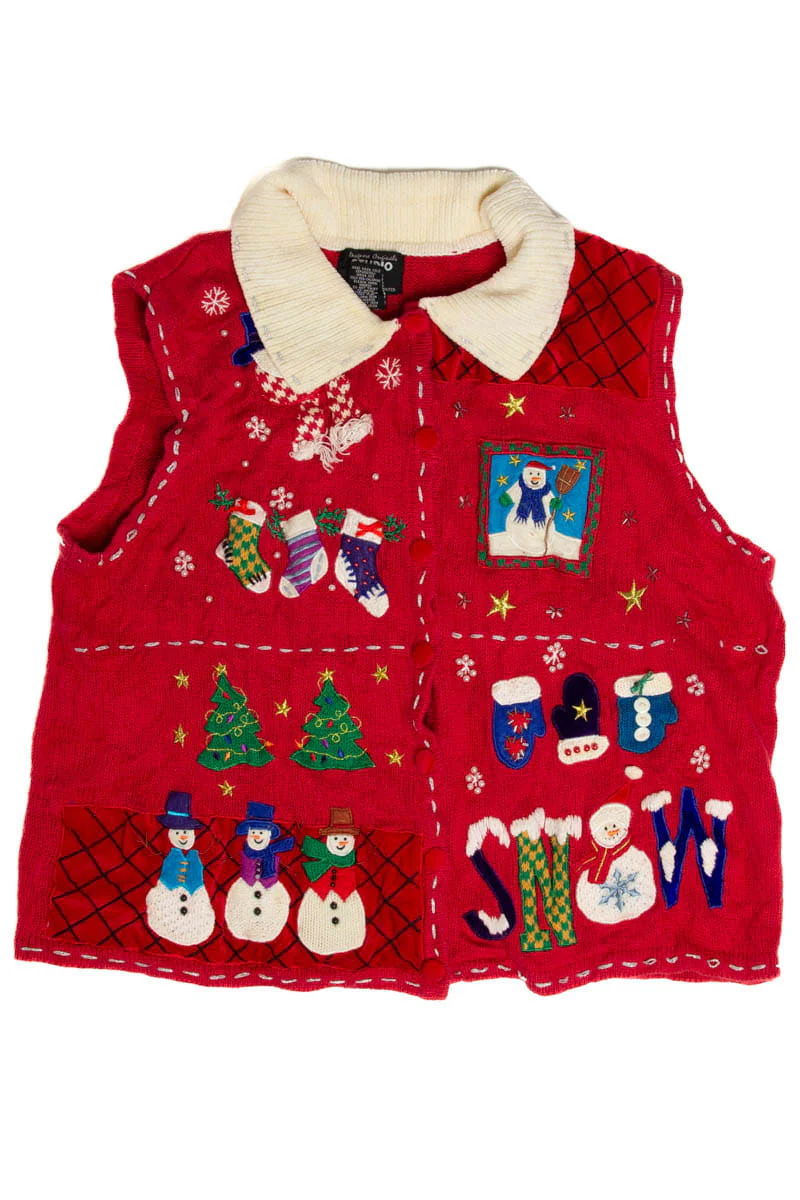 Snowmen Ugly Christmas Sweater Vest 62050 - Image 2