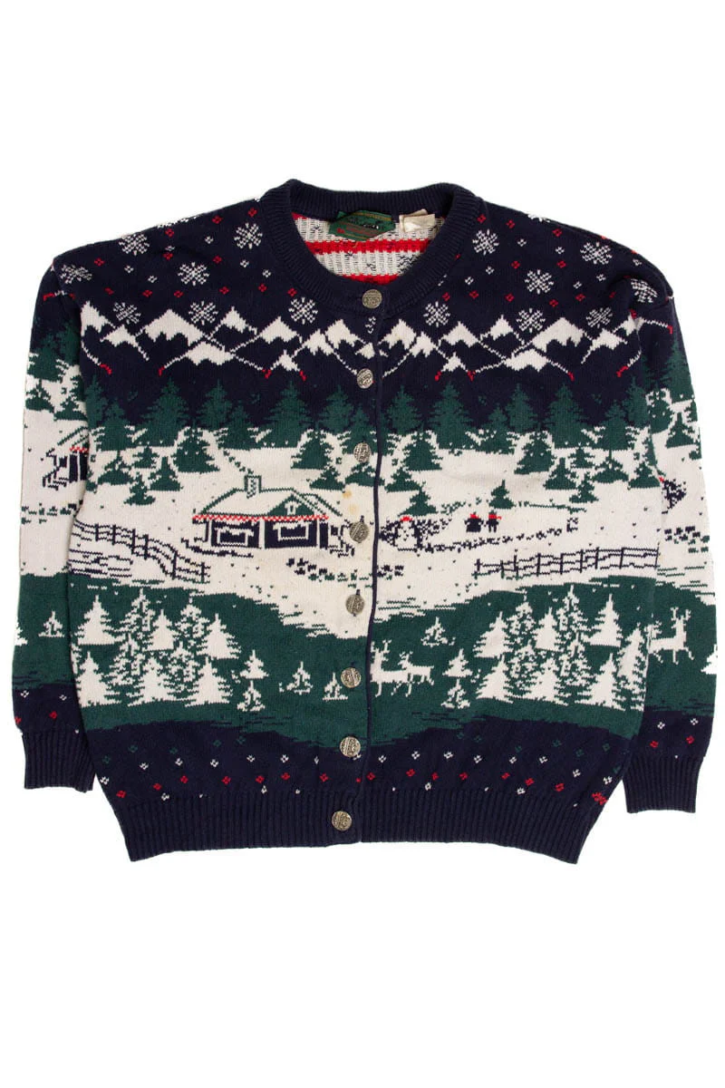 Snowy Day Landscape Ugly Christmas Sweater 62011 - Image 2
