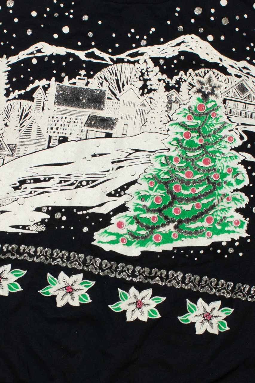 Snowy Town Ugly Christmas Sweatshirt 61607 - Image 2