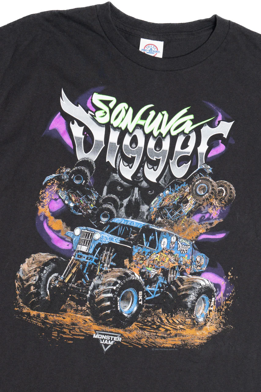 "Son-Uva Digger" Monster Jam Monster Truck T-Shirt - Image 2