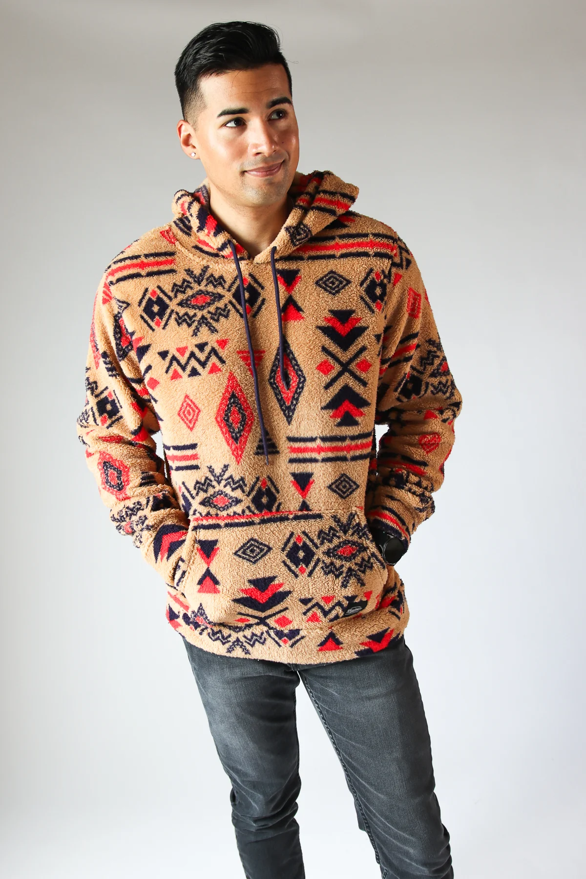 Southwest Pattern Sherpa Hoodie - Image 4