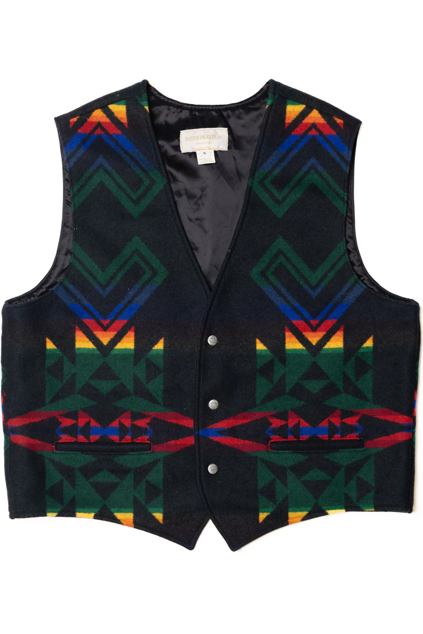 Southwestern Geometric Native Jackets Vest - Image 5