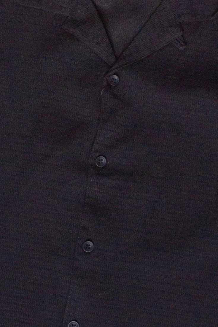 Stretch Textured Woven Button Up Shirt - Image 5