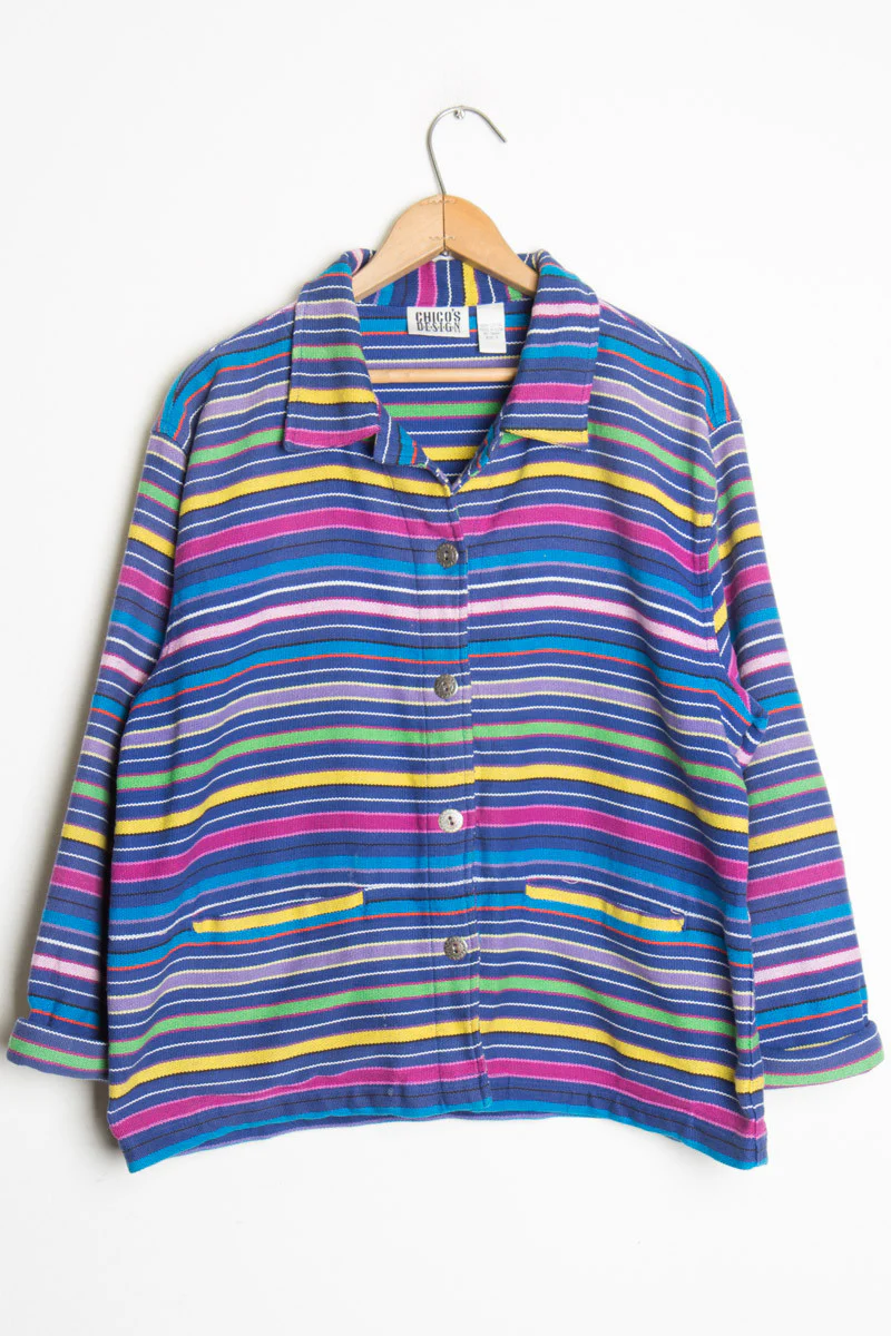 Striped Cotton Jacket - Image 2