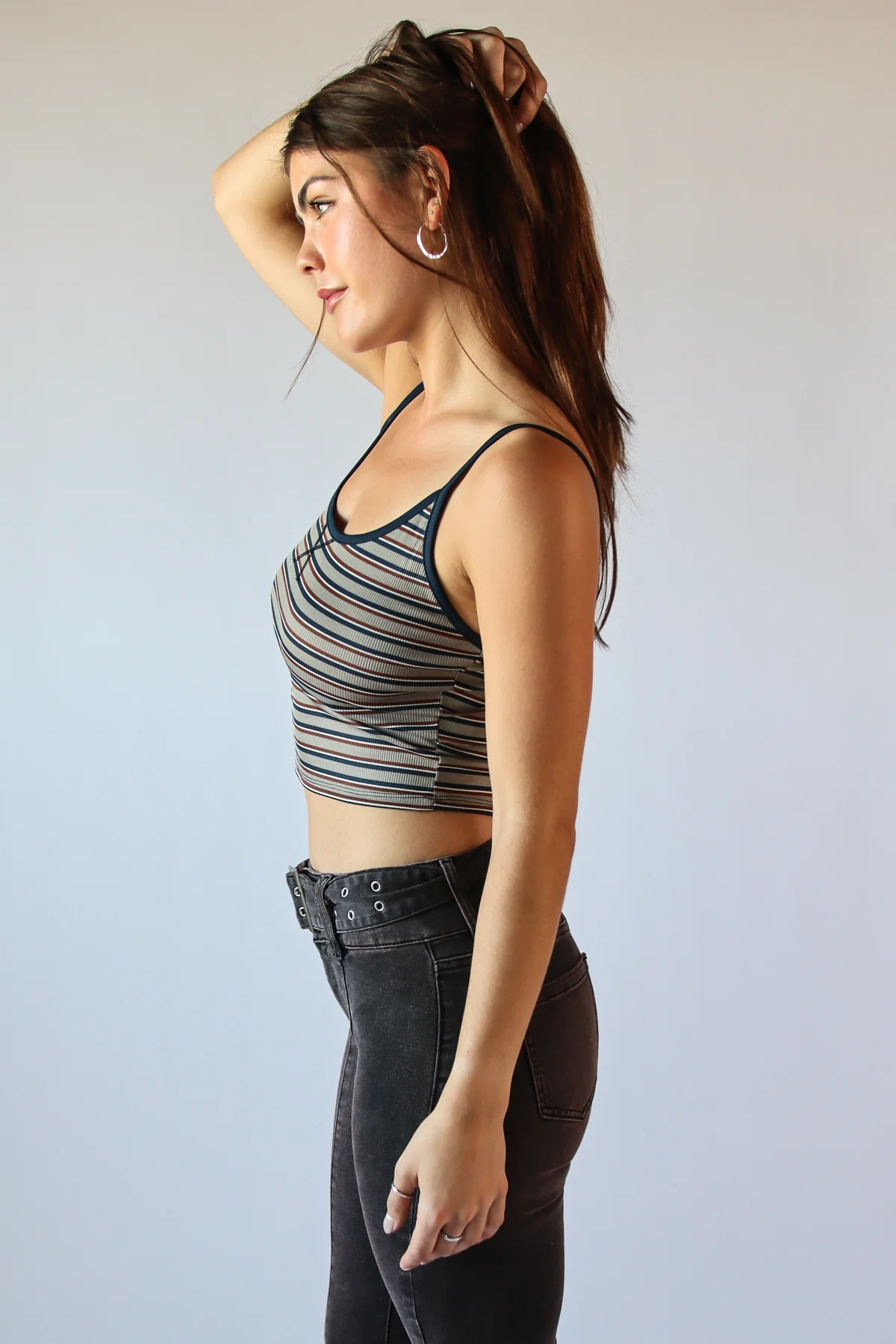 Striped Ringer Cami - Image 7