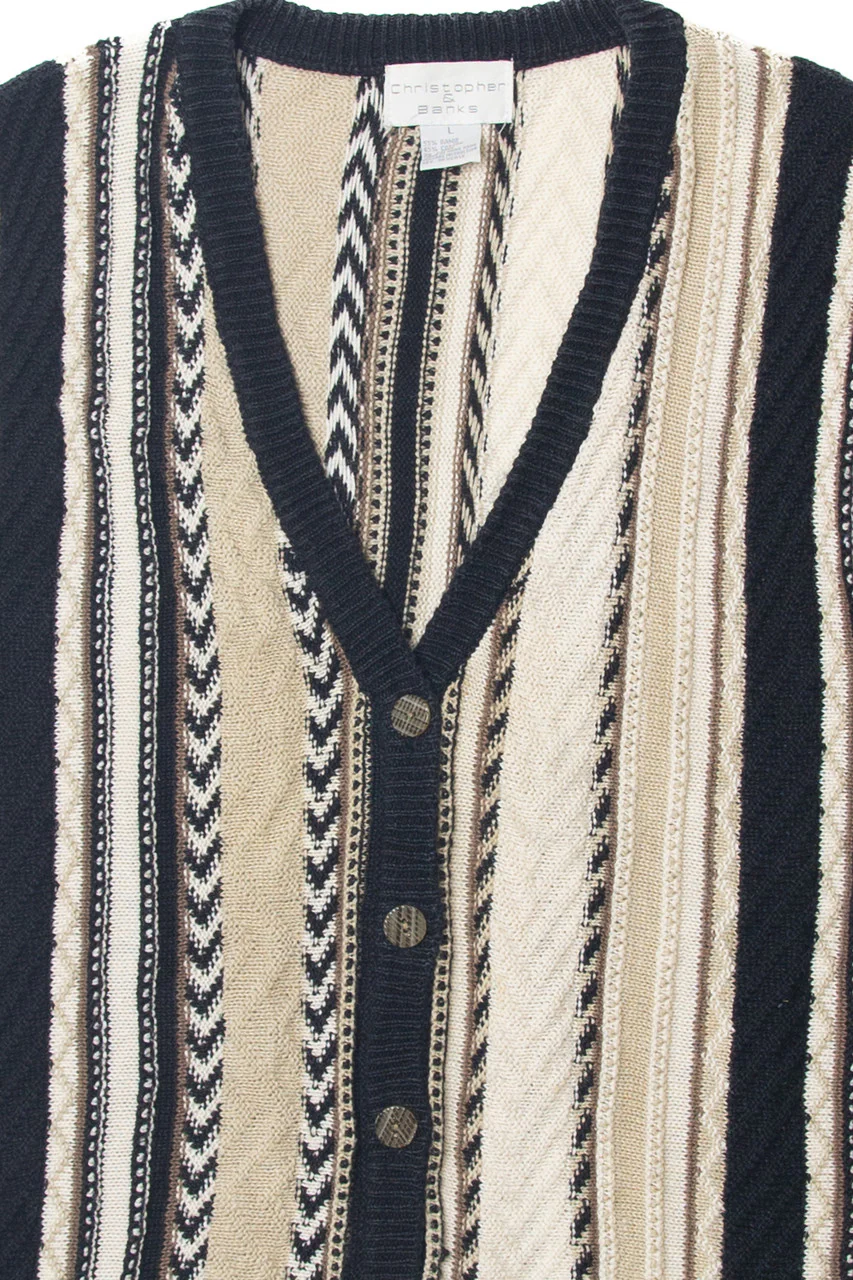 Stripped Christopher & Banks Vest - Image 2