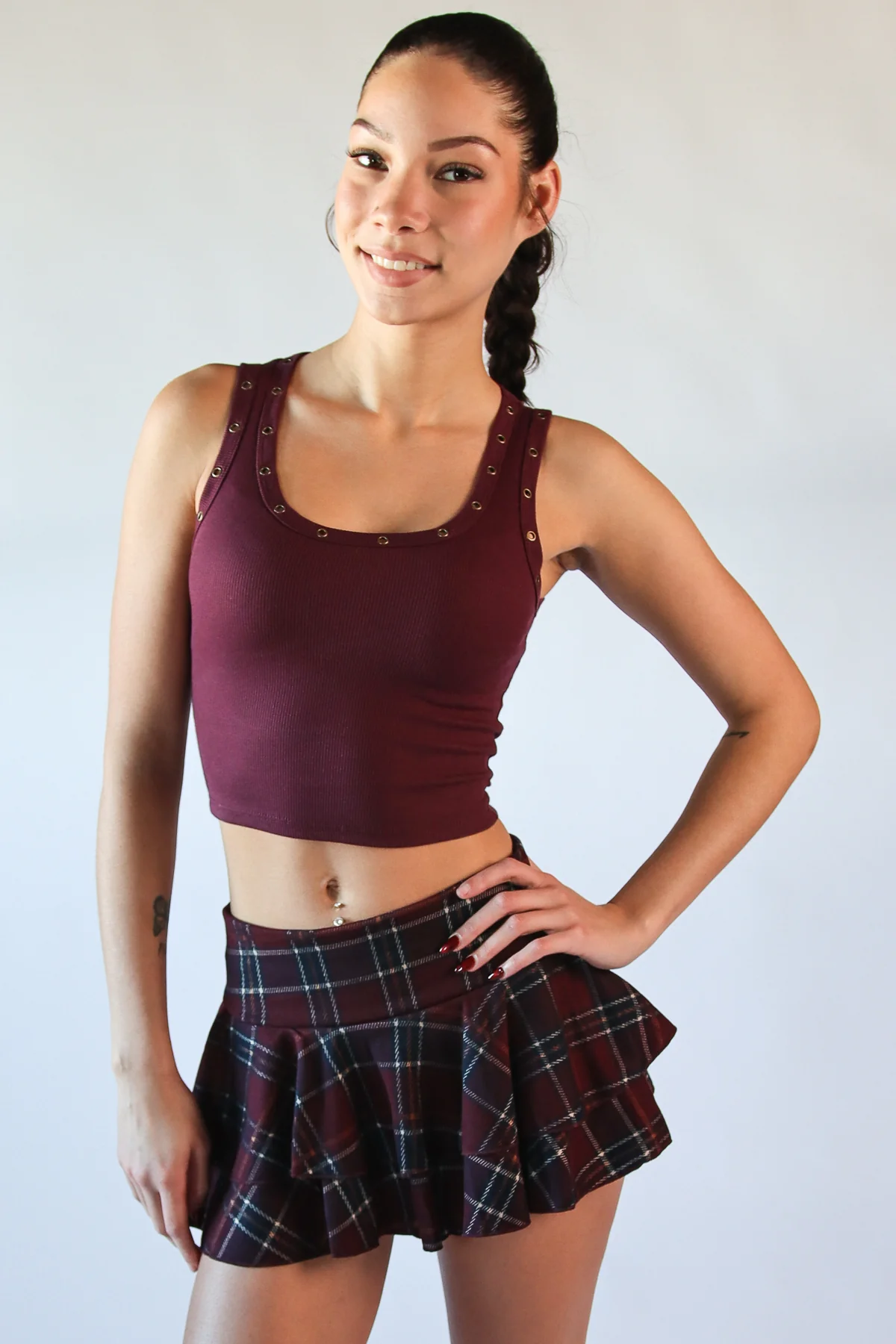 Studded Scoop Tank Top