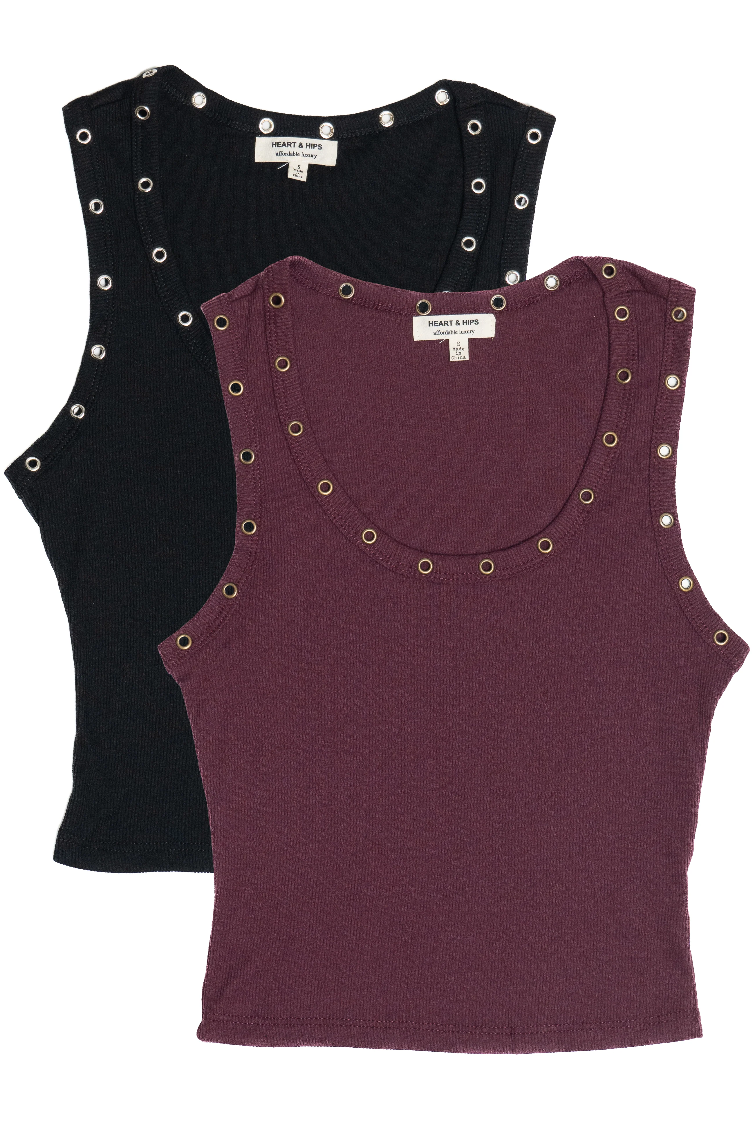 Studded Scoop Tank Top - Image 2