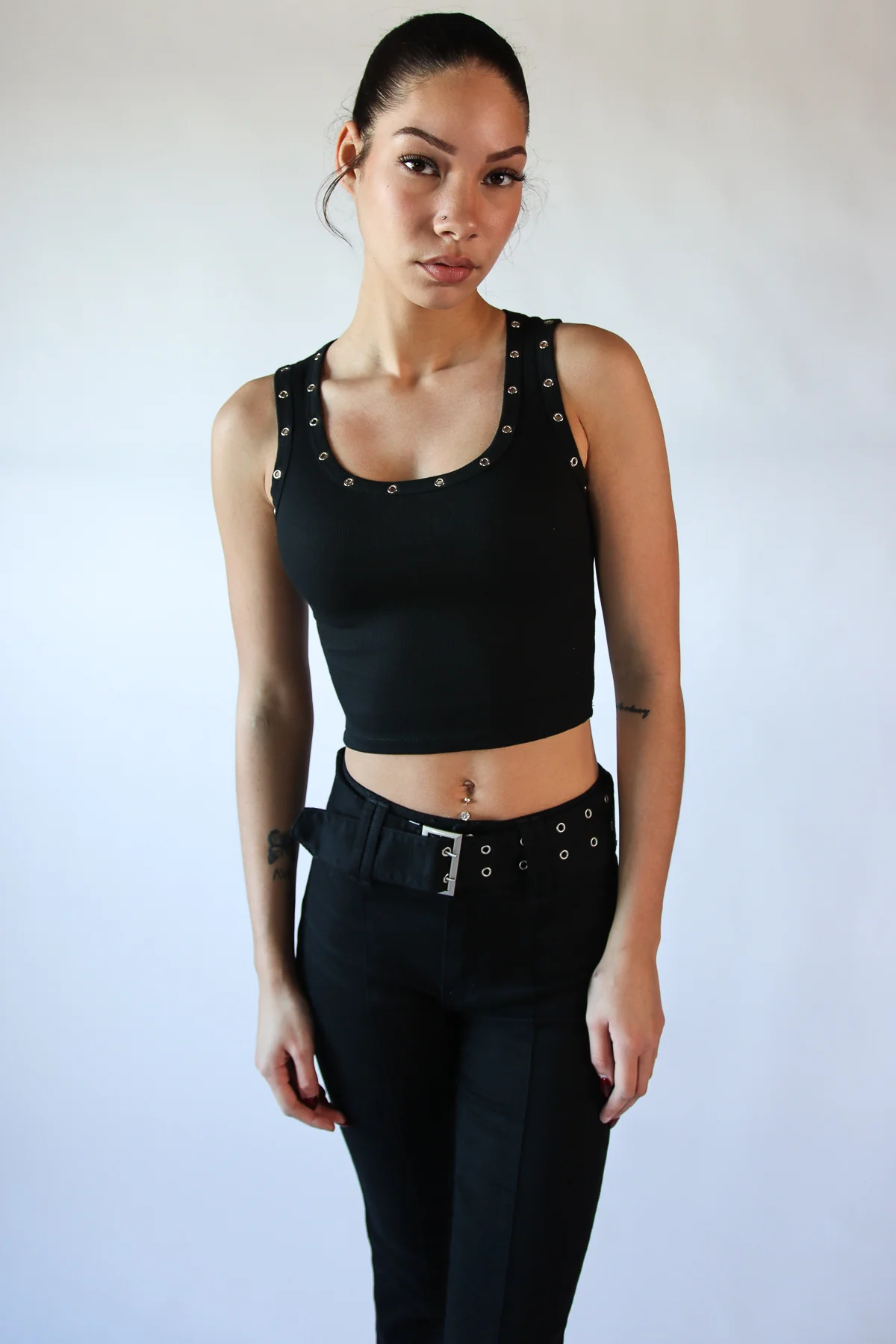 Studded Scoop Tank Top - Image 3
