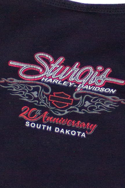 Sturgis 20th Anniversary Tie Dye 3/4 Sleeve Harley Davidson T-Shirt (2007) - Image 5