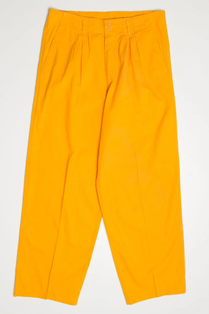 Sunburst Orange Cotton Pants (sz. W33) - Image 2