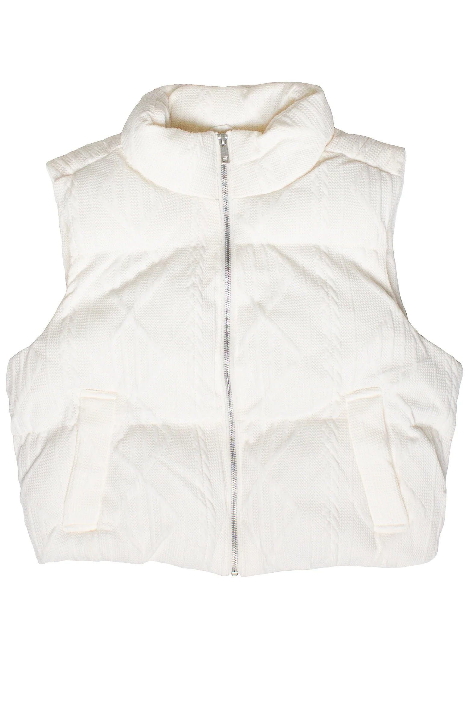Sweater Knit Puffer Vest - Image 2