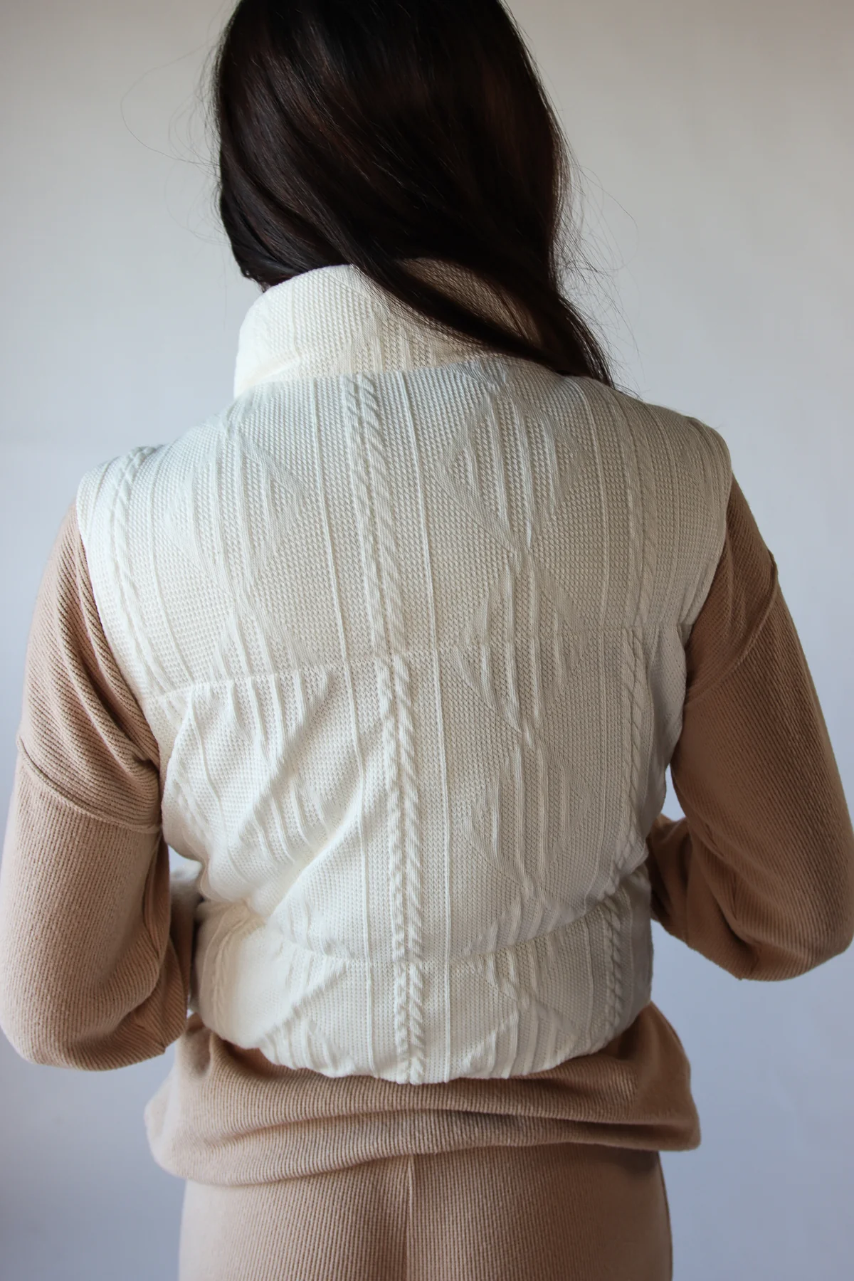 Sweater Knit Puffer Vest - Image 7
