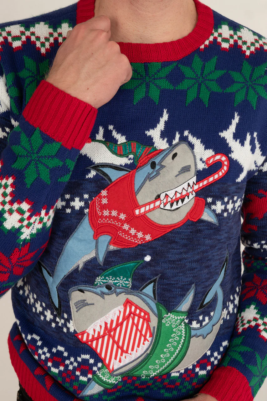 Sweater Sharks Christmas Sweater - Image 7