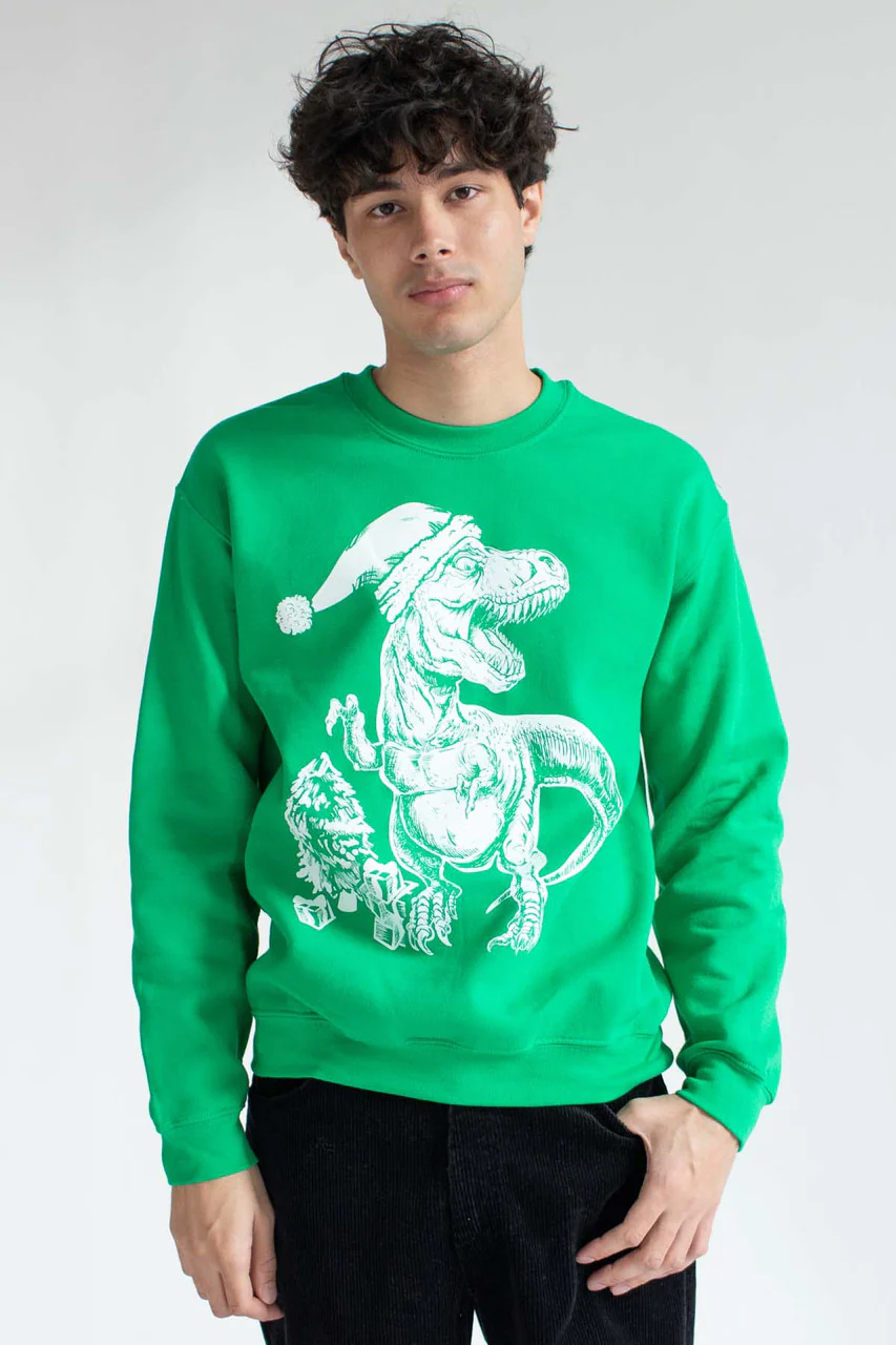 T-Rex Ugly Christmas Sweatshirt - Image 5