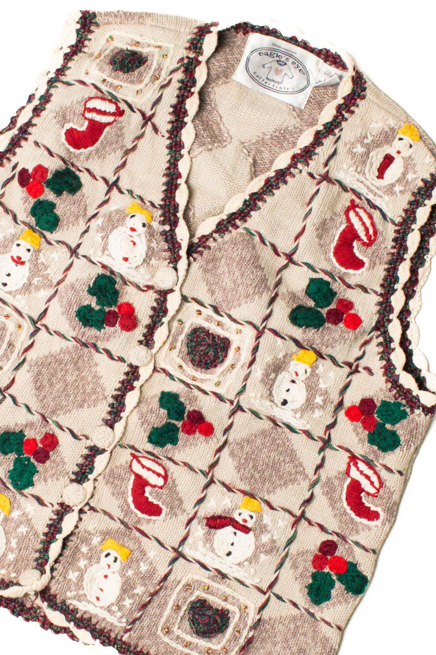 Tan Ugly Christmas Vest 59452