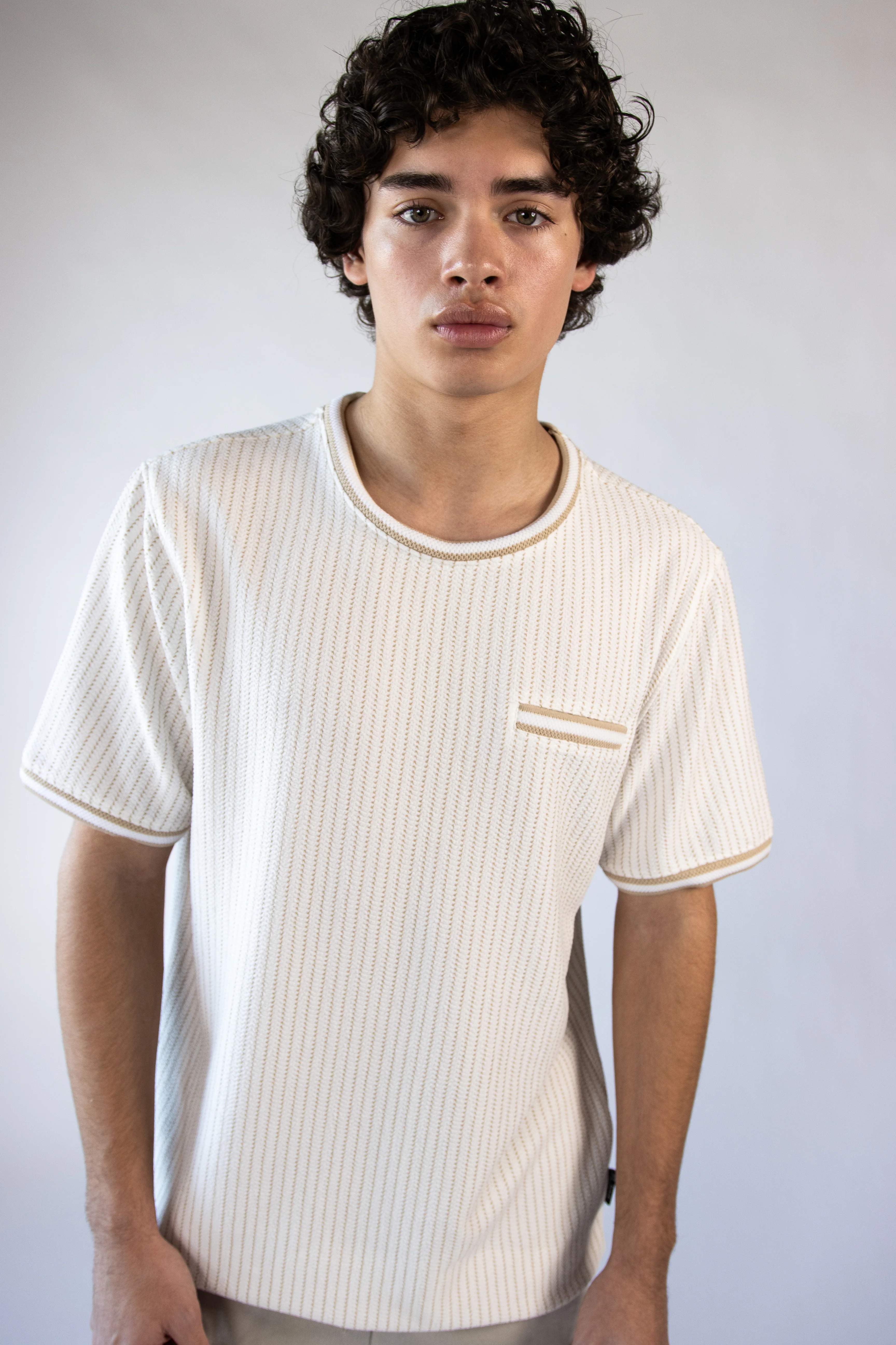 Textured Trim T-Shirt - Image 2